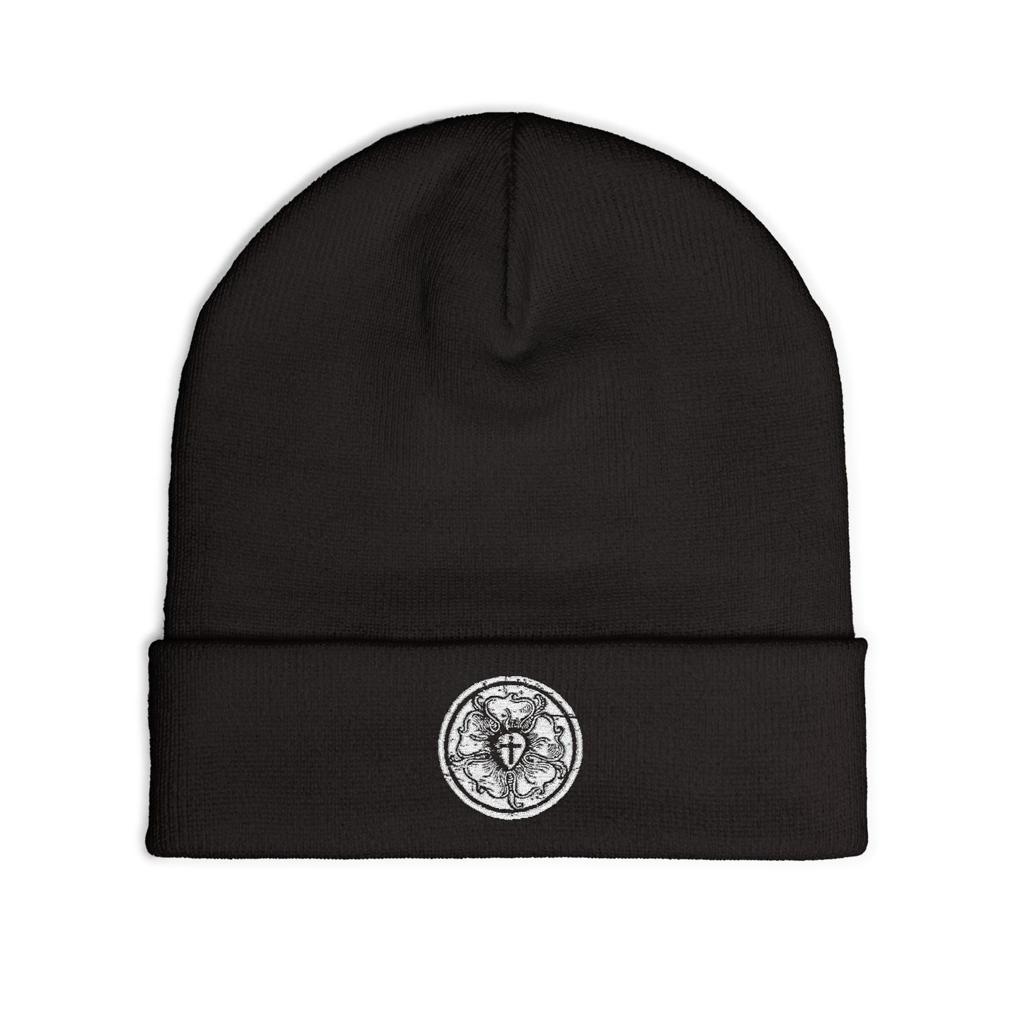 Lutheran Cozy Knit Beanie with Embroidered Graphic, Winter Hat