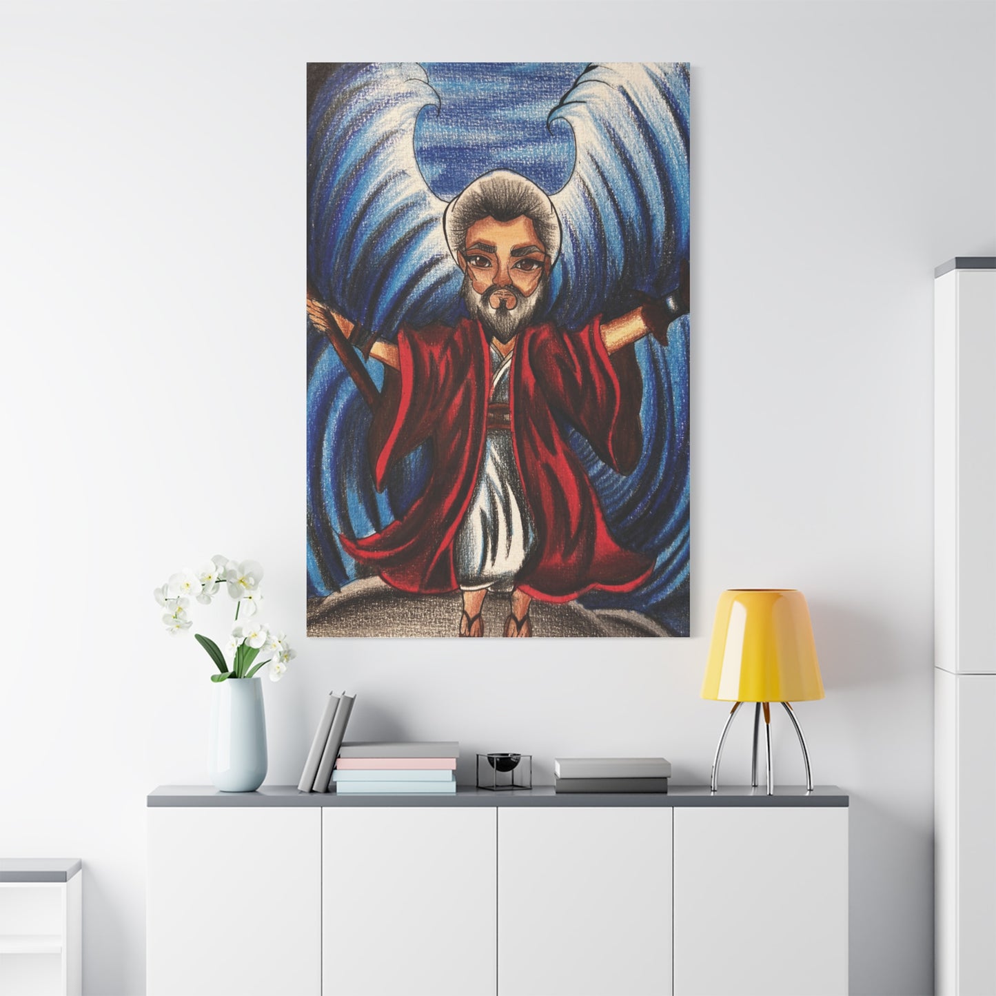 Parting of the Red Sea, Moses, Wall Art Canva by Artist Mara Anna Smite