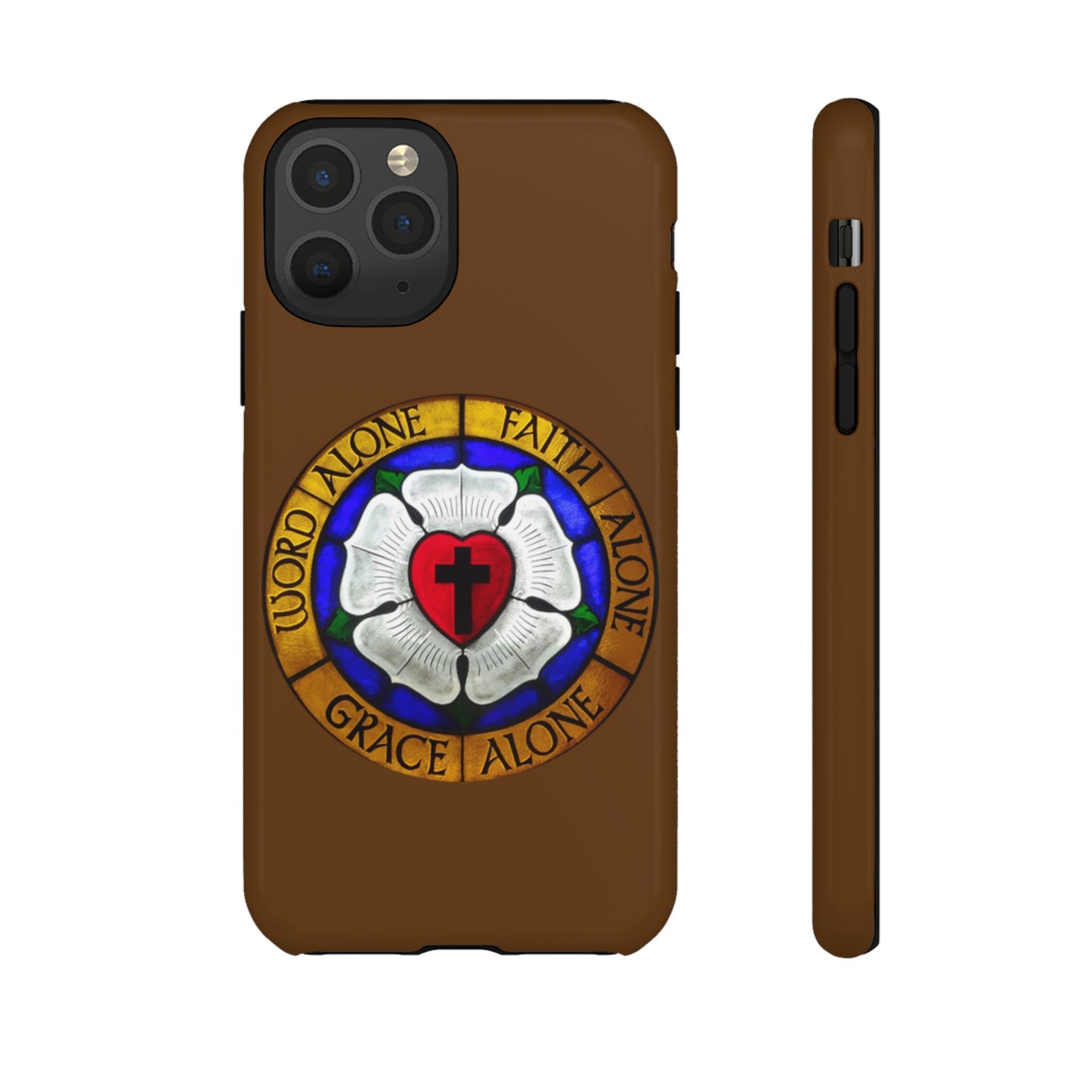 Brown Luther Rose Tough Phone Case