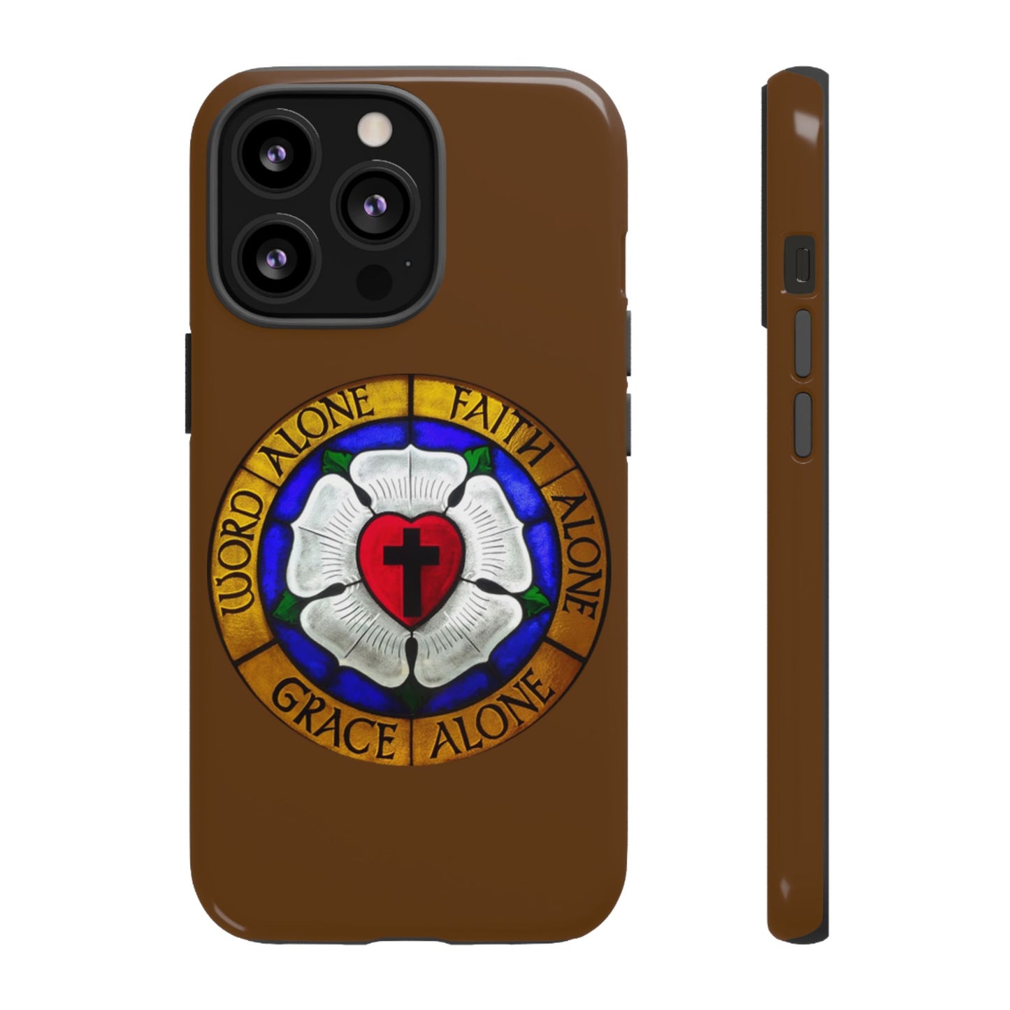 Brown Luther Rose Tough Phone Case