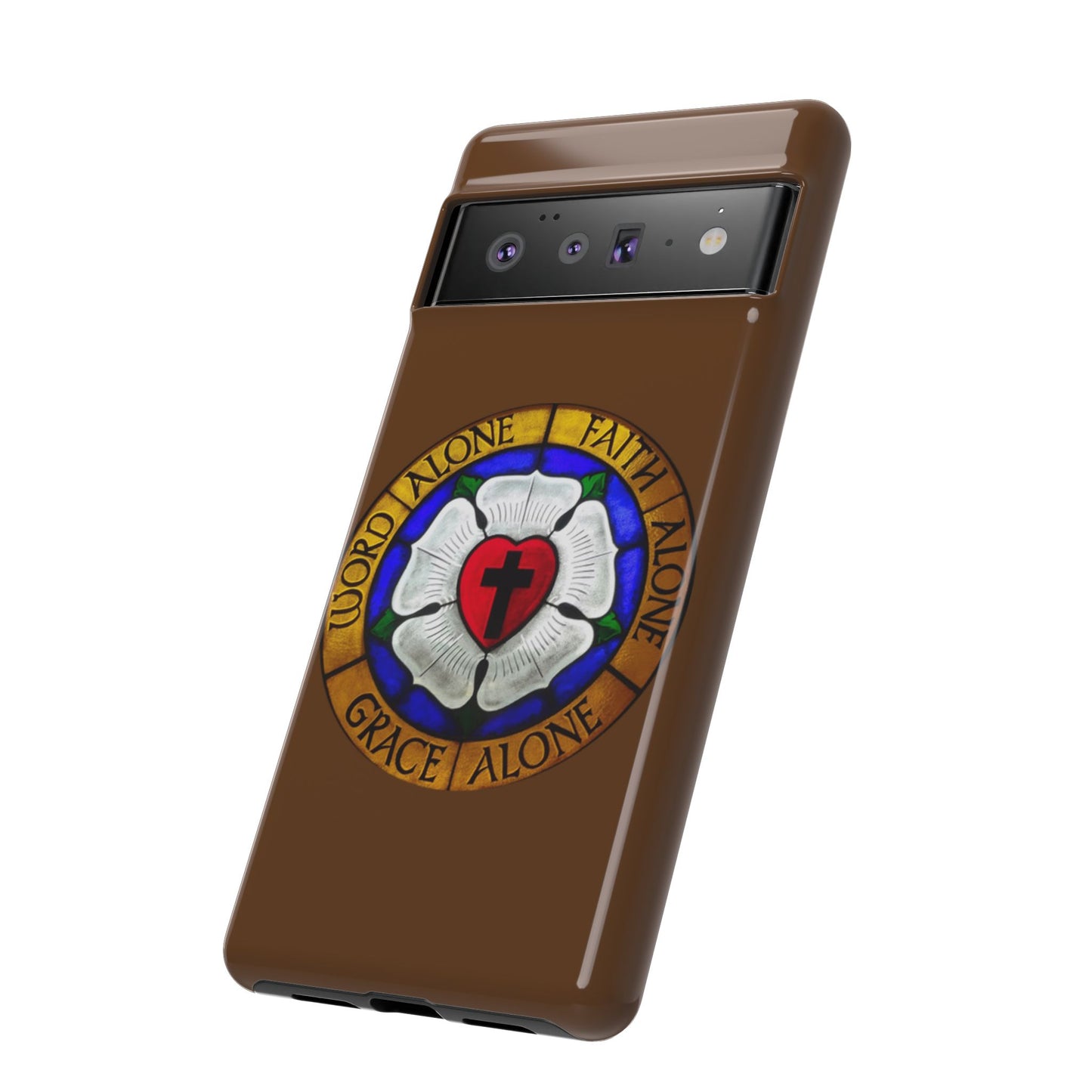 Brown Luther Rose Tough Phone Case