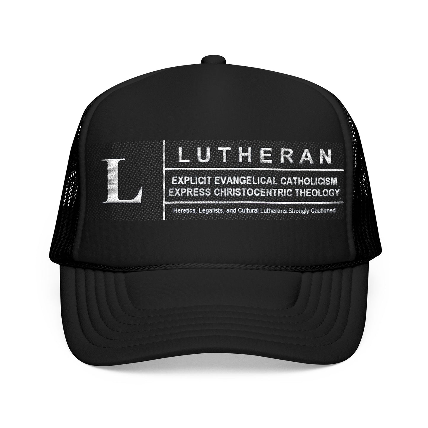 Lutheran description Embroidered Foam Trucker Hat