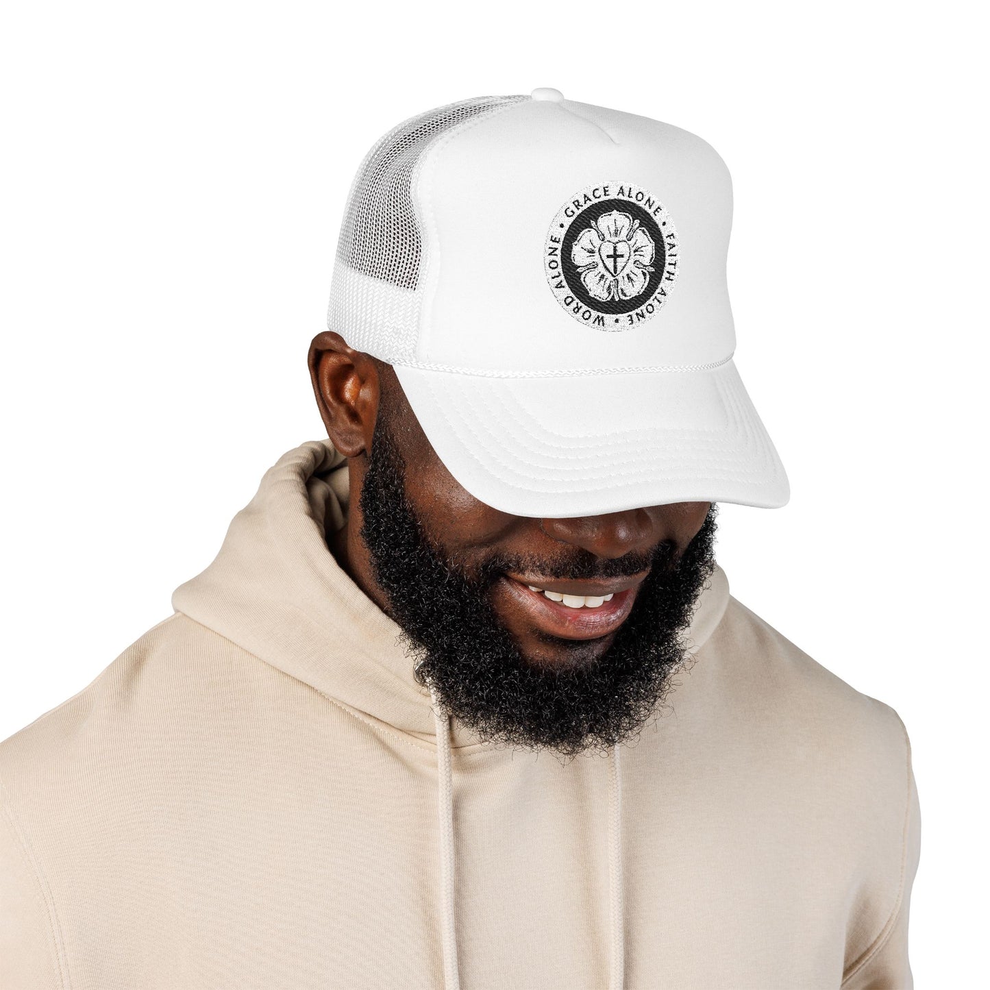 Reformation Embroidered Foam Trucker Hat, Stylish Cap