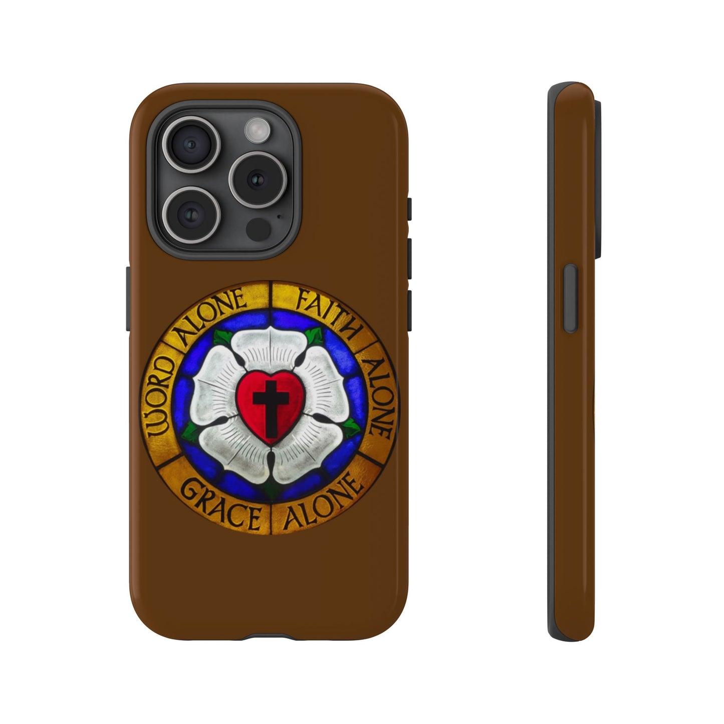 Brown Luther Rose Tough Phone Case