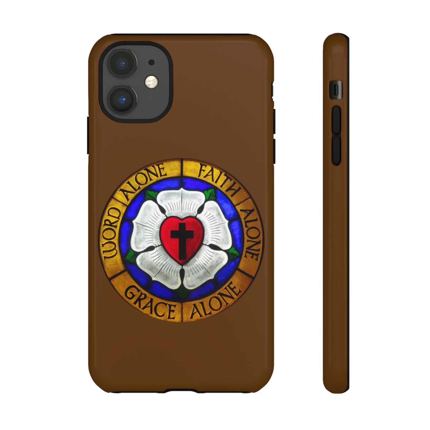 Brown Luther Rose Tough Phone Case