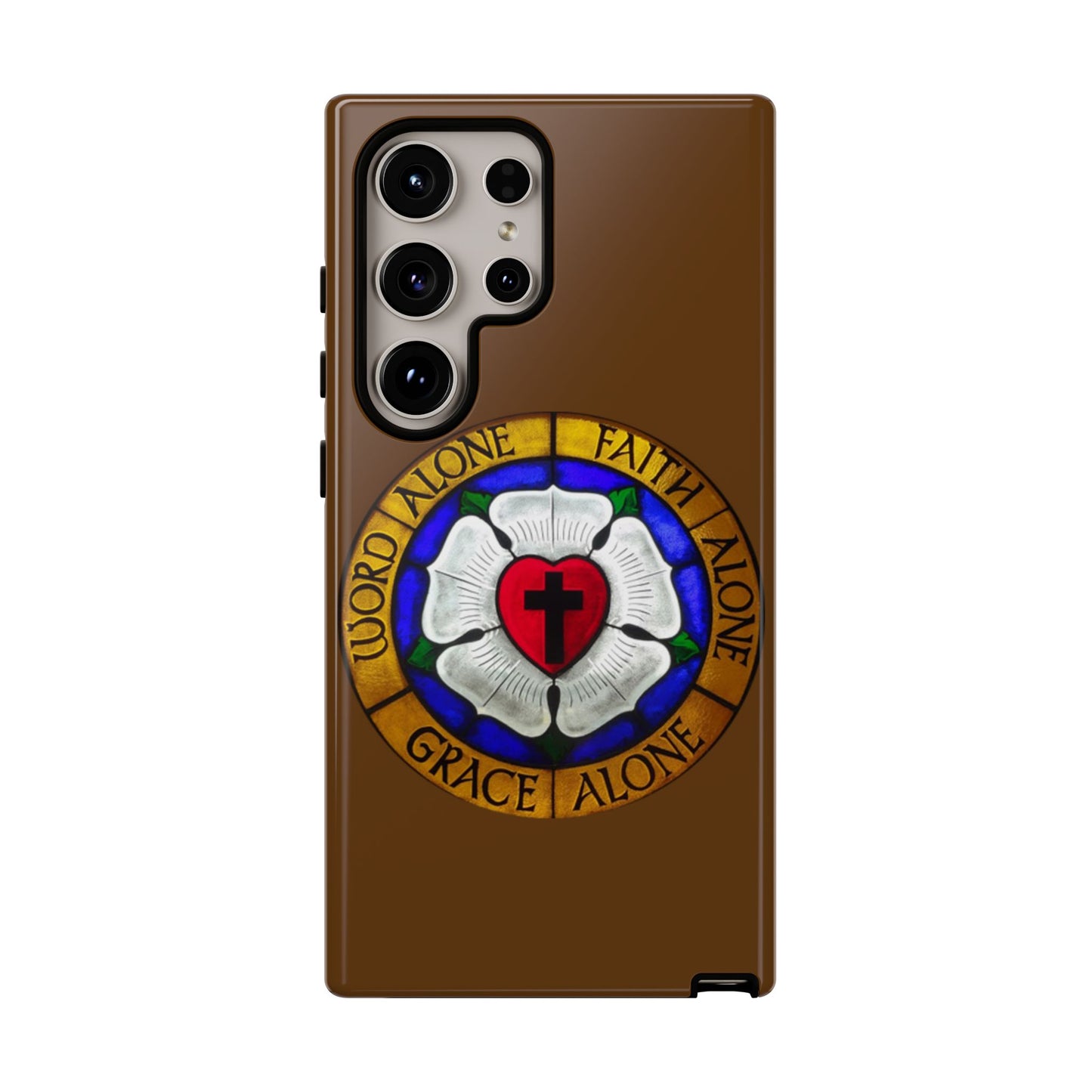 Brown Luther Rose Tough Phone Case