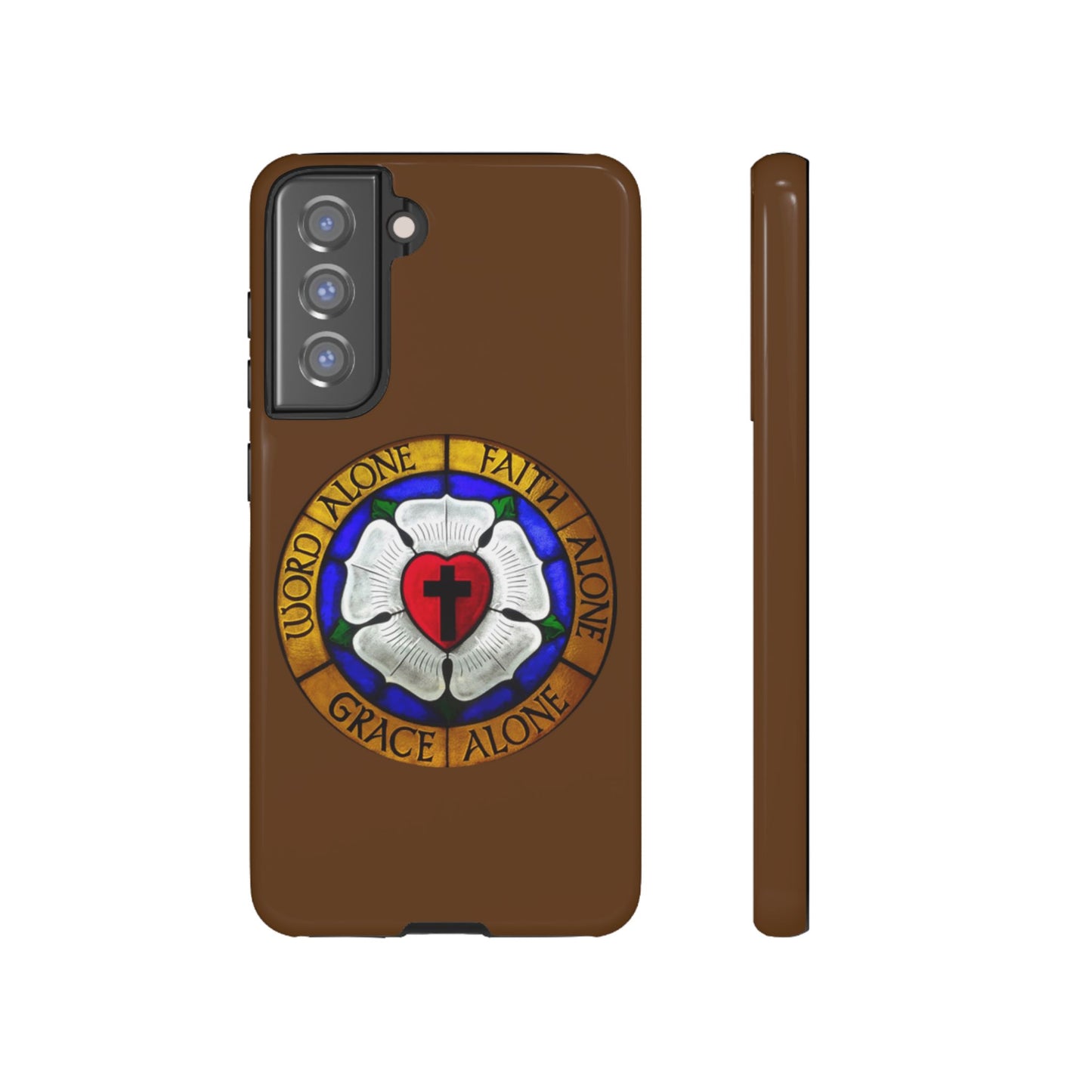 Brown Luther Rose Tough Phone Case