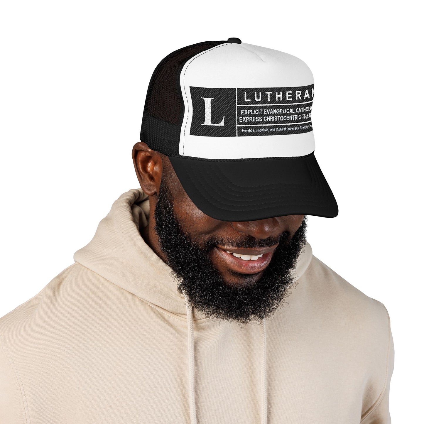 Lutheran description Embroidered Foam Trucker Hat
