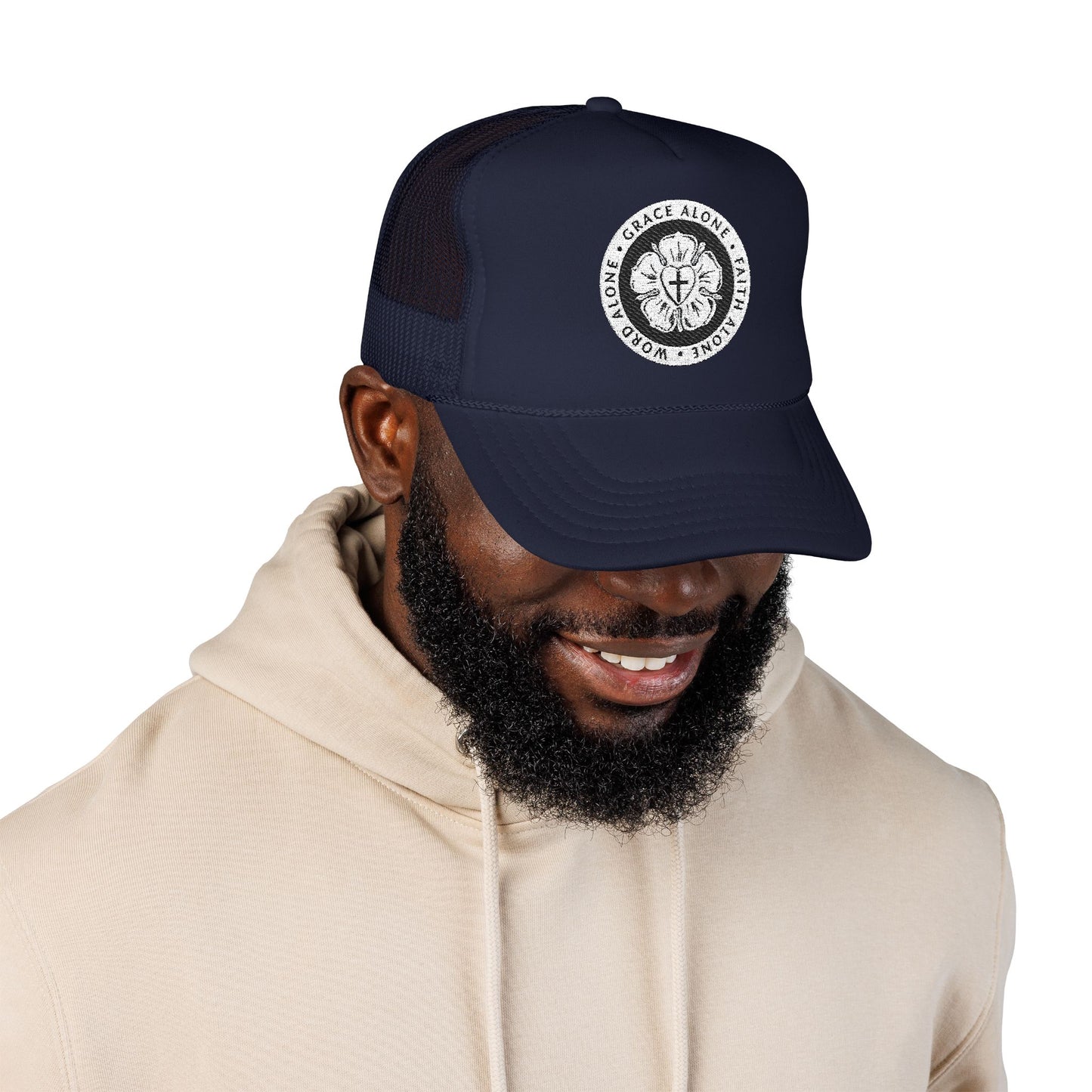 Reformation Embroidered Foam Trucker Hat, Stylish Cap