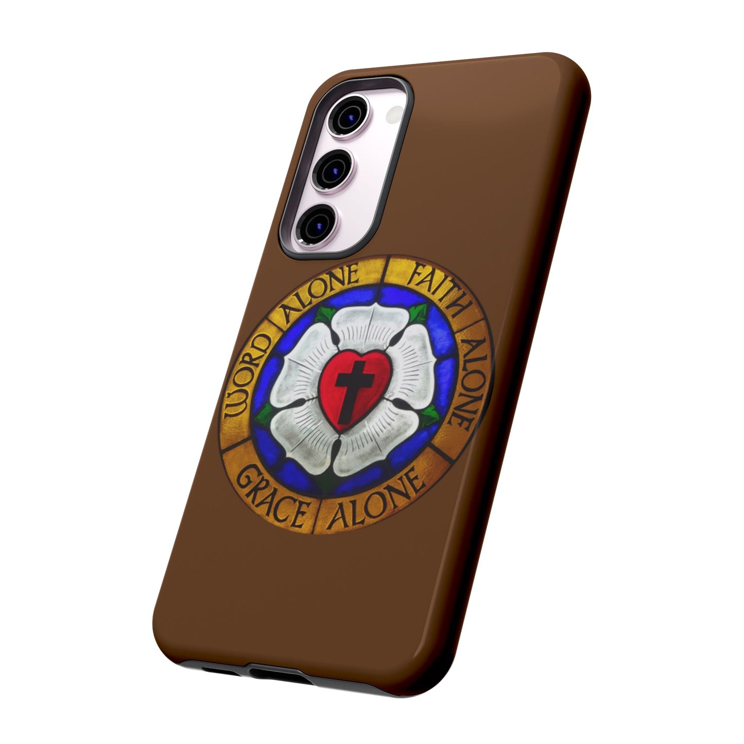 Brown Luther Rose Tough Phone Case