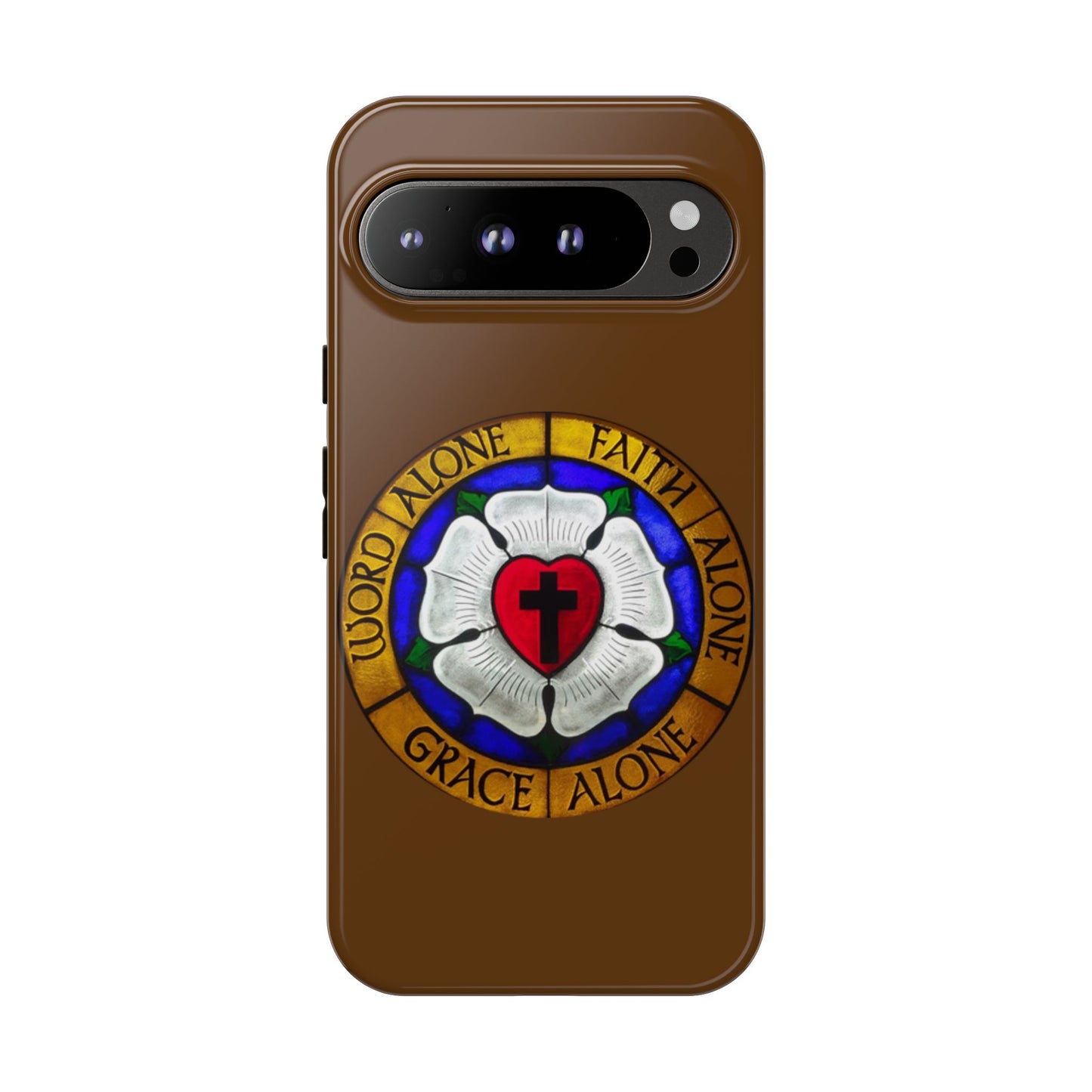 Brown Luther Rose Tough Phone Case