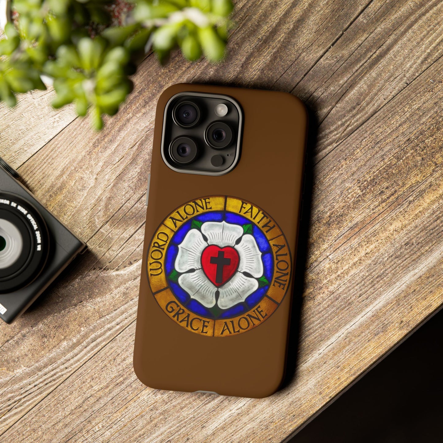 Brown Luther Rose Tough Phone Case