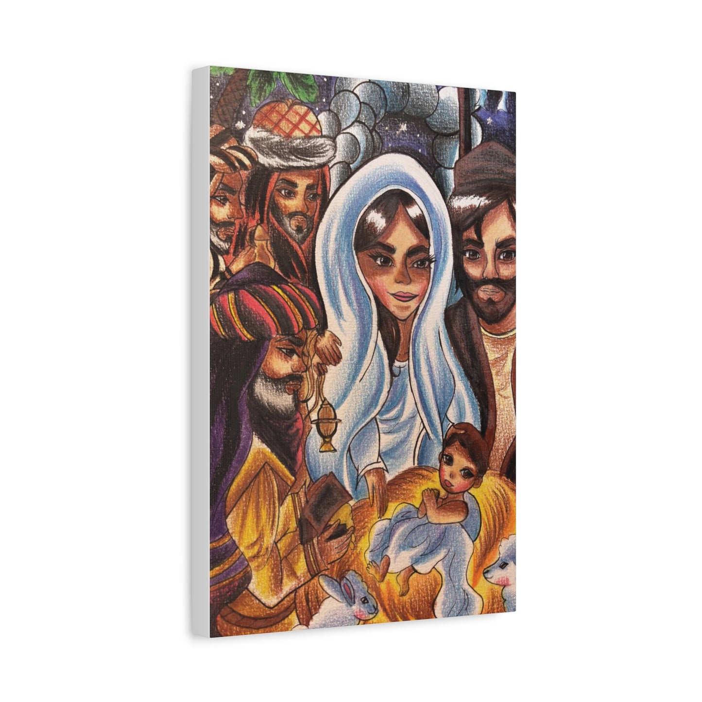 The Birth of Jesus, Wall Art Canva By Artist Mara Anna Smite