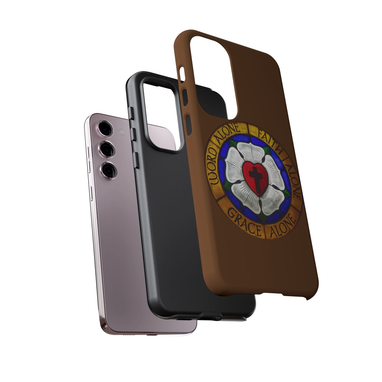 Brown Luther Rose Tough Phone Case