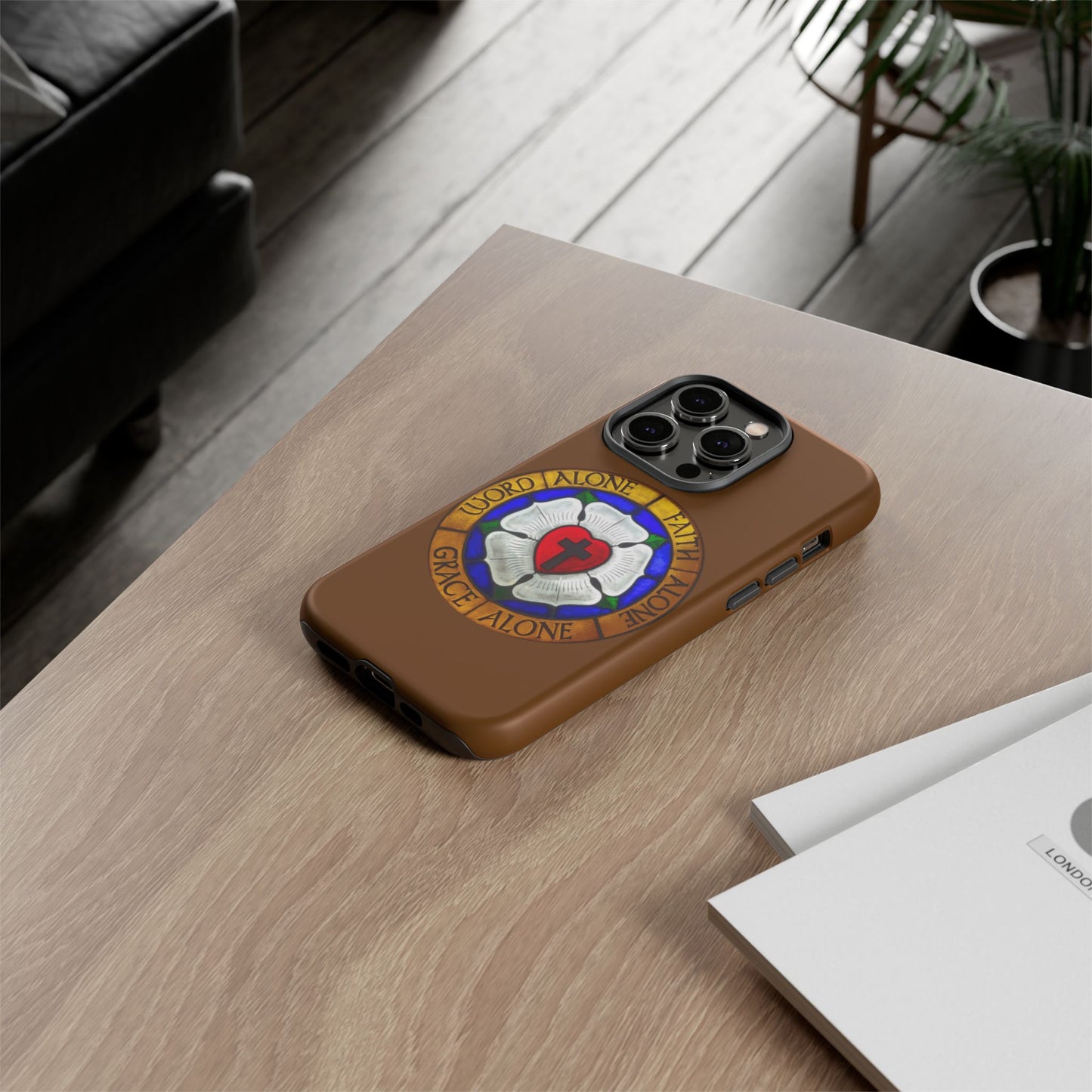 Brown Luther Rose Tough Phone Case