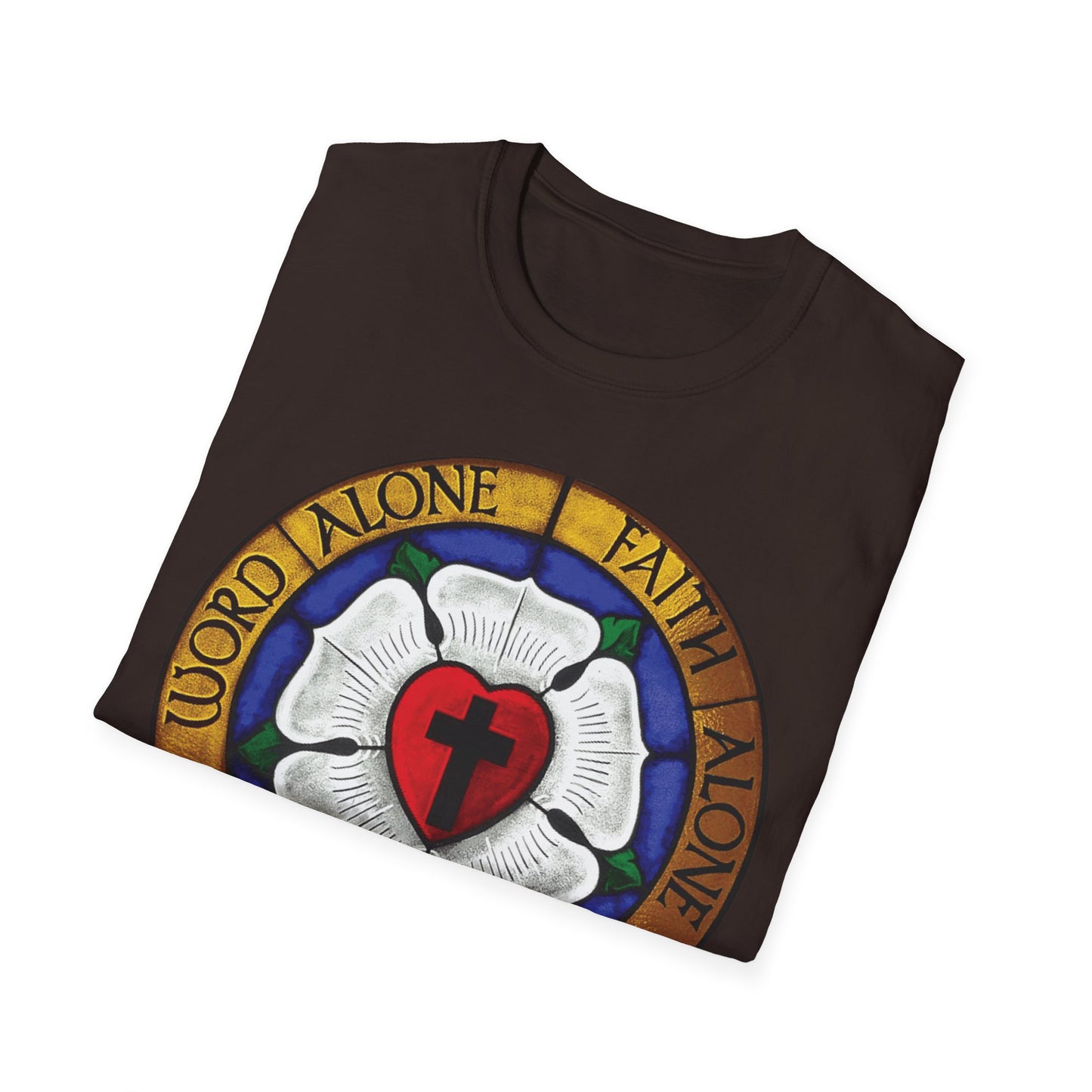 Luther rose  T-Shirt, Unisex Softstyle Tee, Grace Alone Shirt