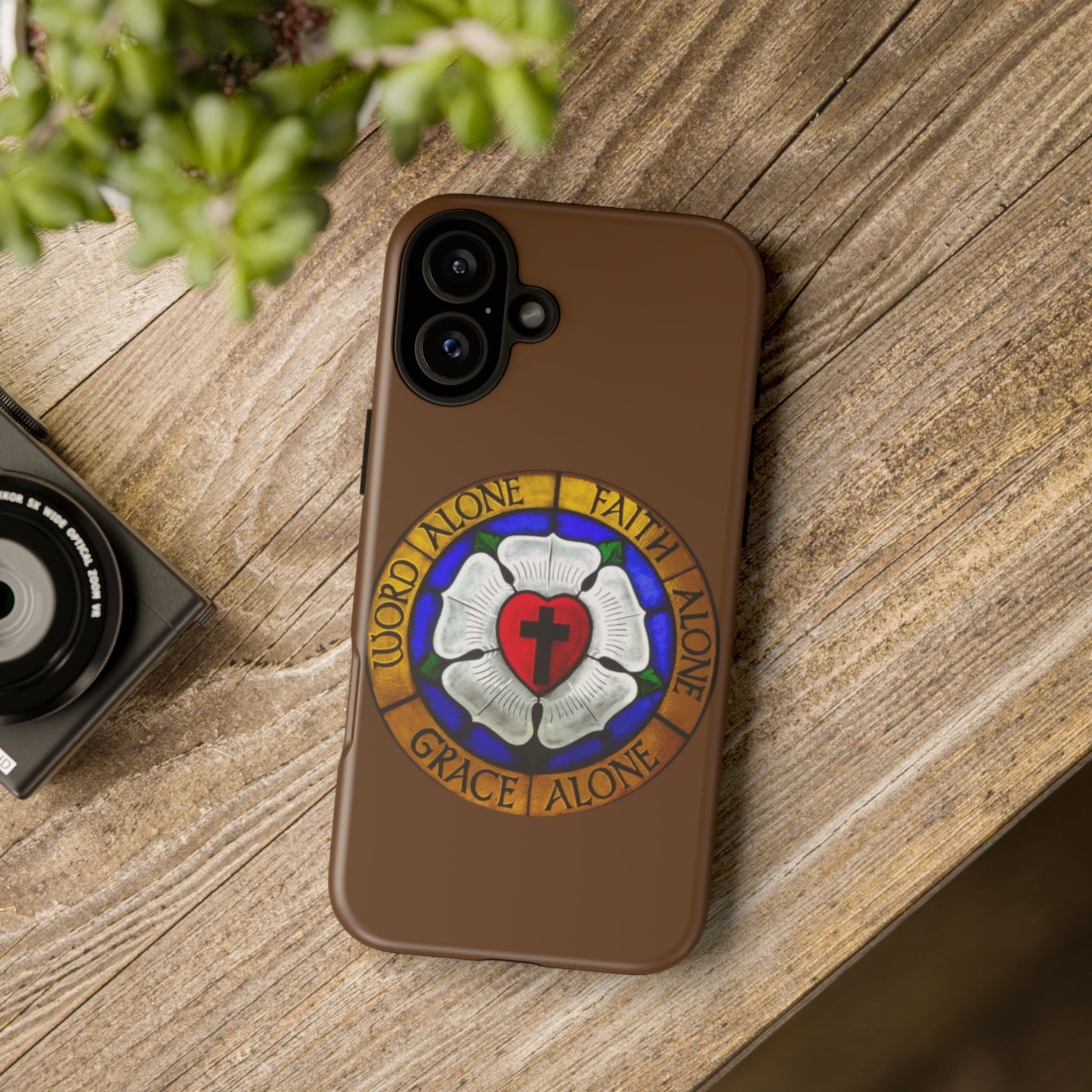 Brown Luther Rose Tough Phone Case