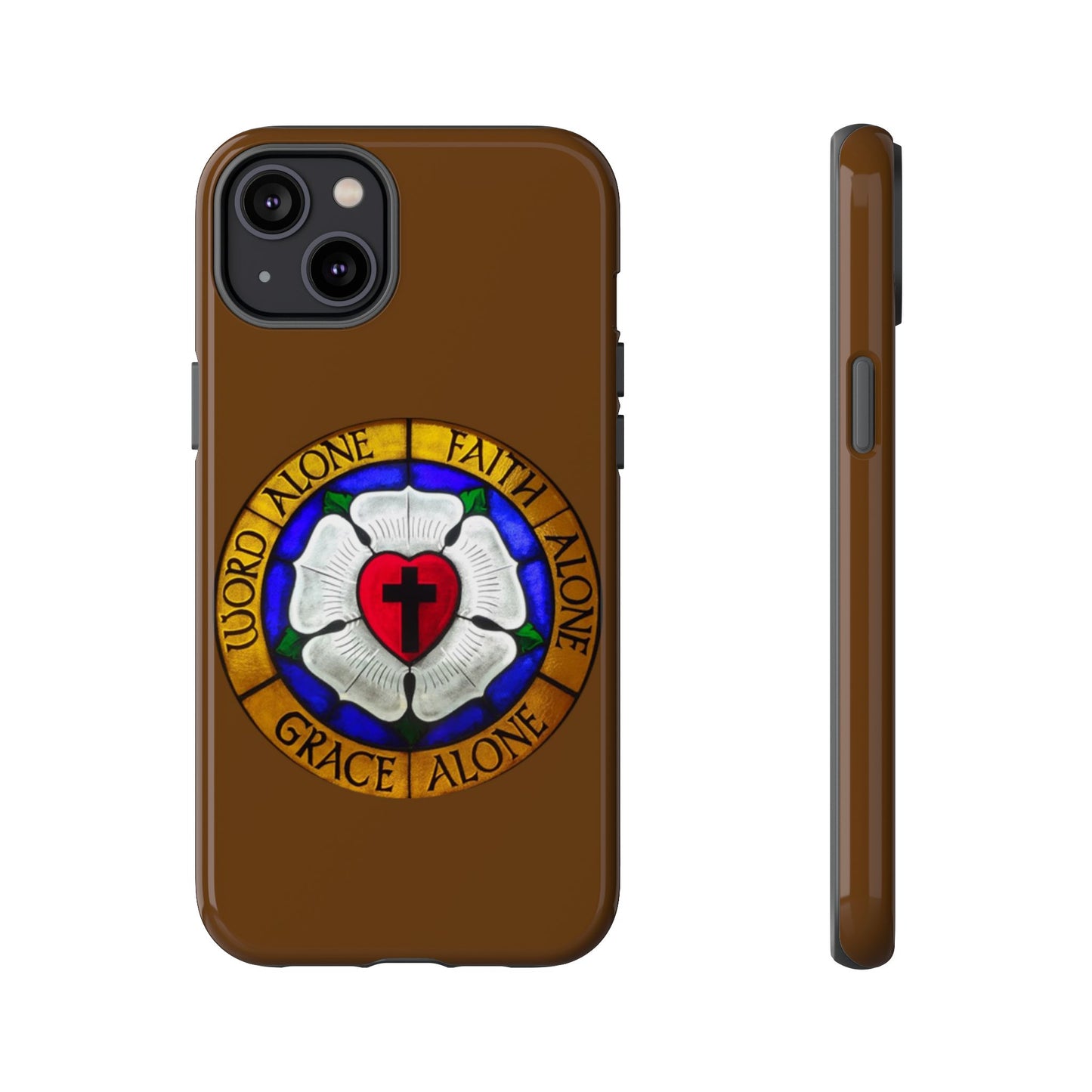 Brown Luther Rose Tough Phone Case