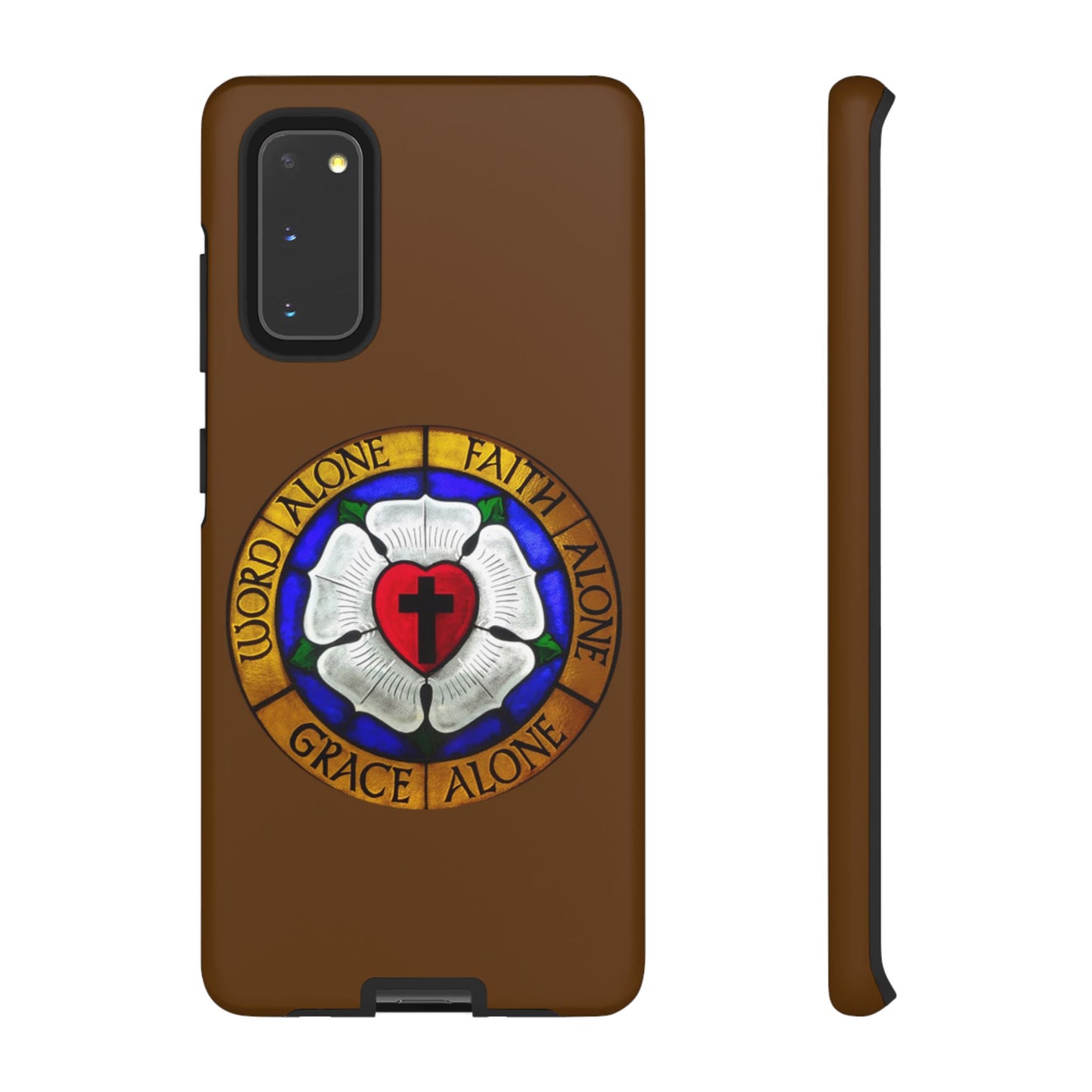 Brown Luther Rose Tough Phone Case