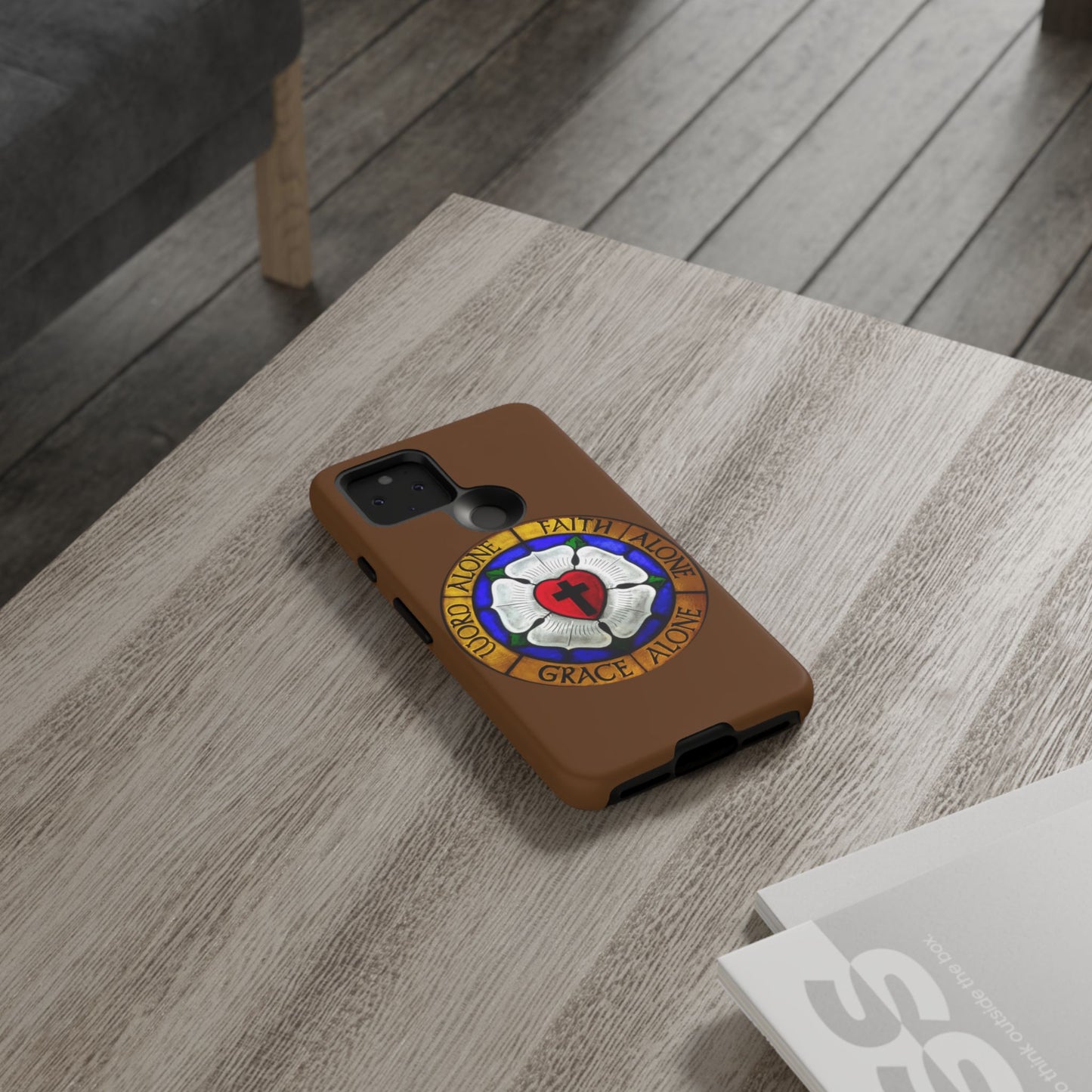 Brown Luther Rose Tough Phone Case