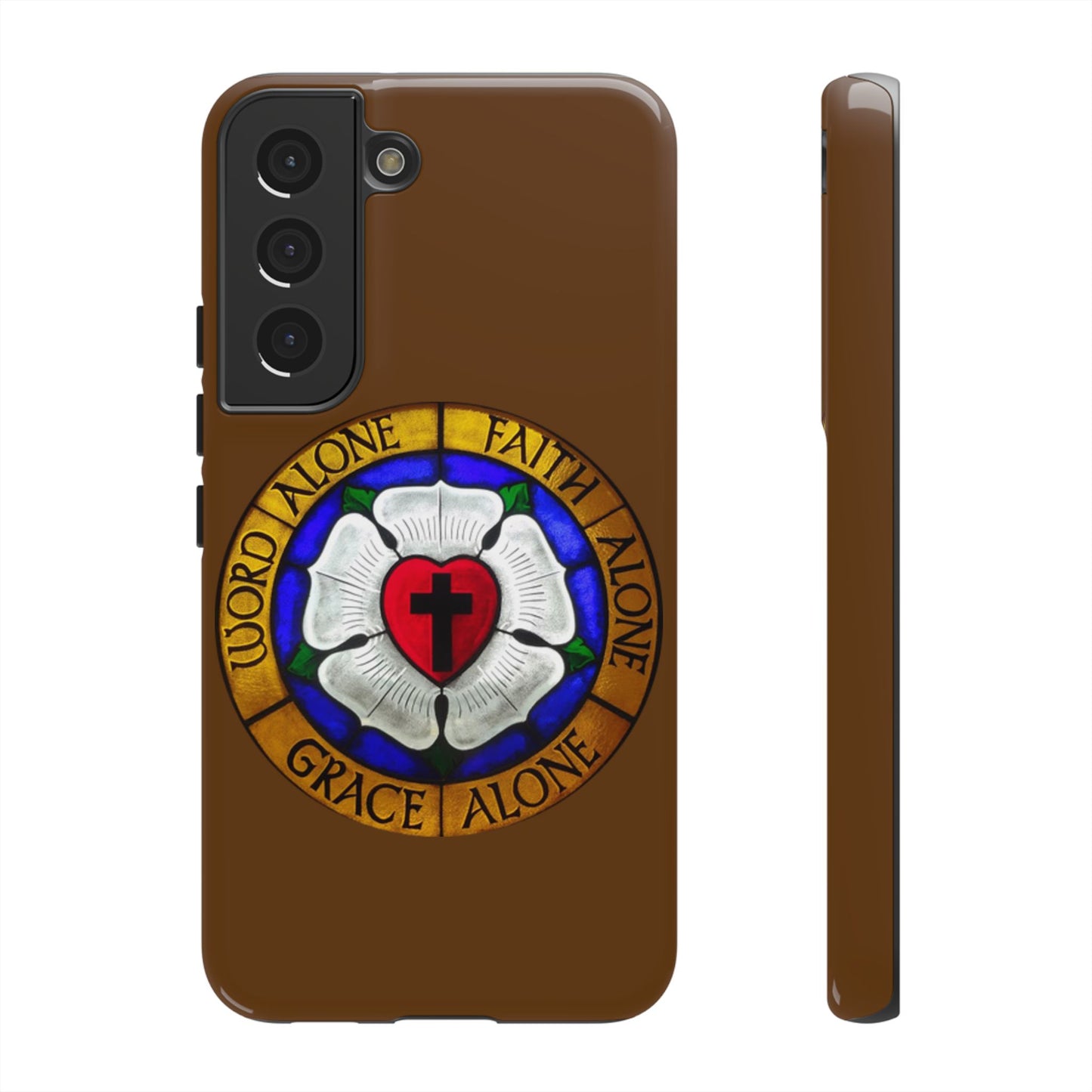 Brown Luther Rose Tough Phone Case