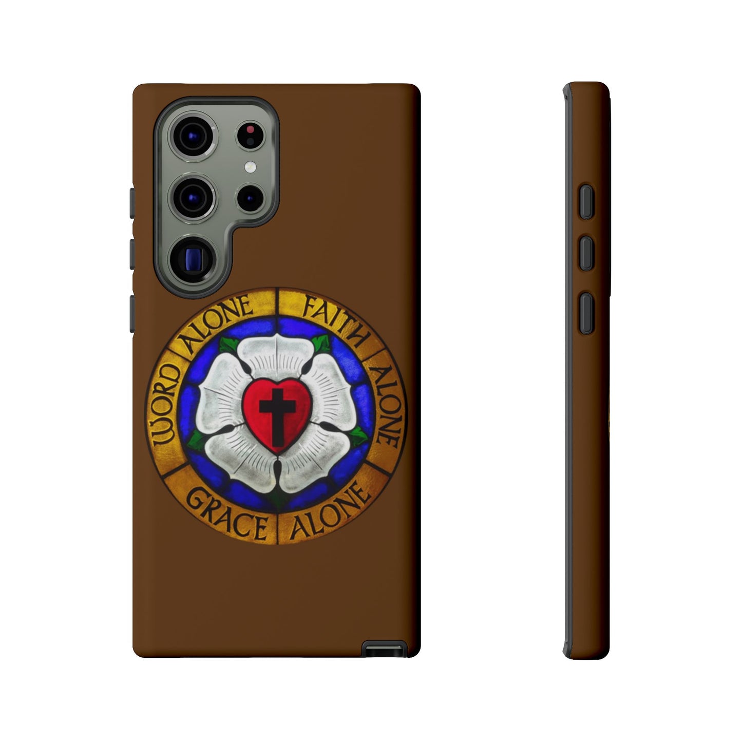 Brown Luther Rose Tough Phone Case