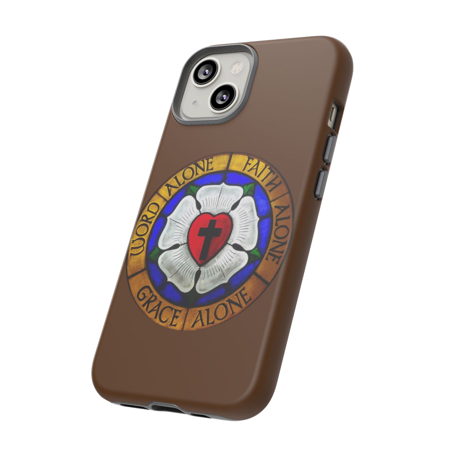 Brown Luther Rose Tough Phone Case