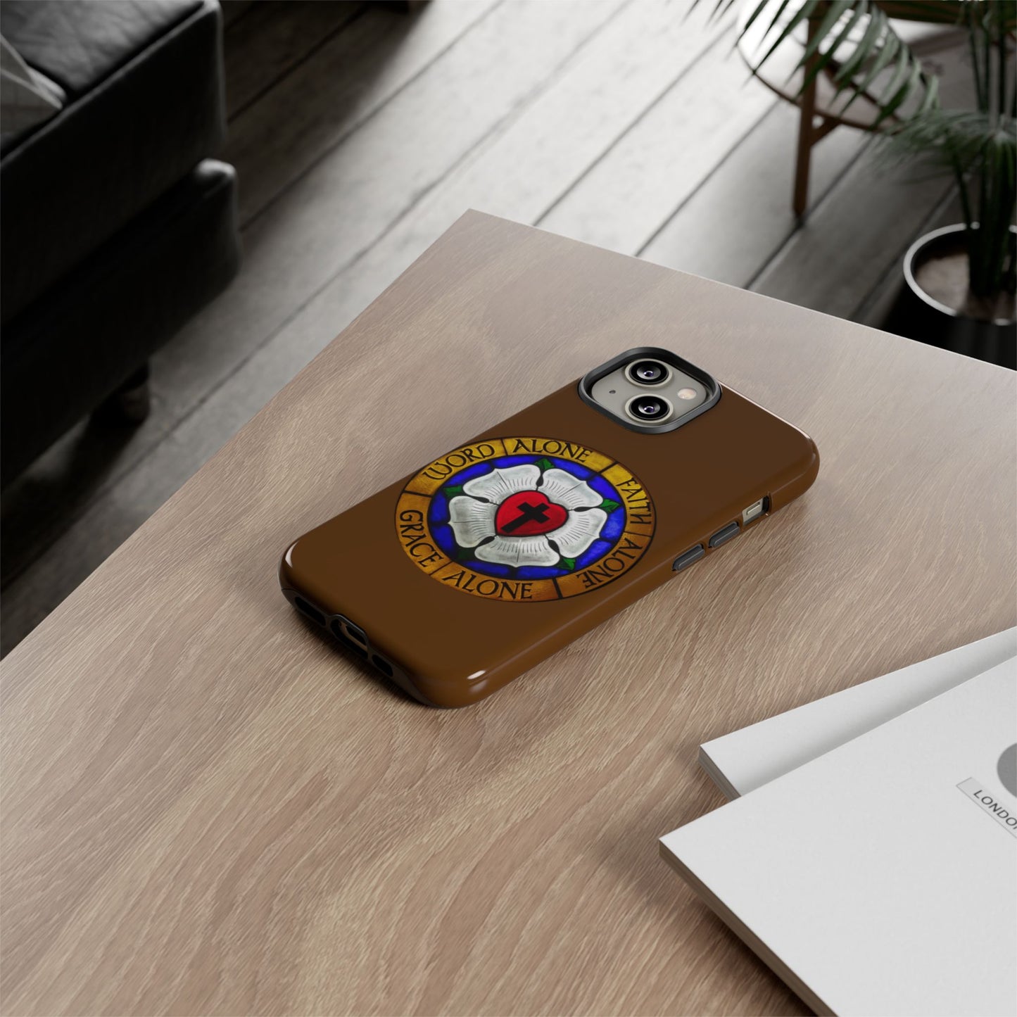 Brown Luther Rose Tough Phone Case