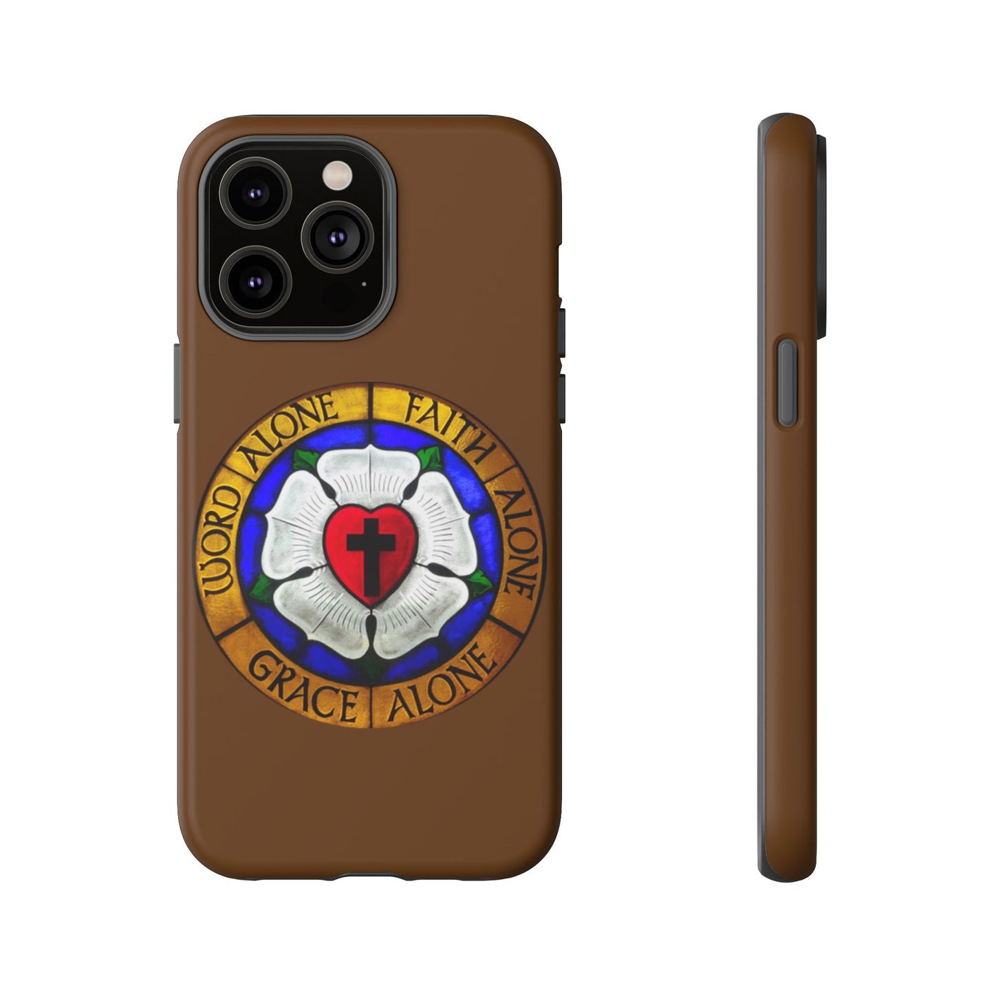 Brown Luther Rose Tough Phone Case