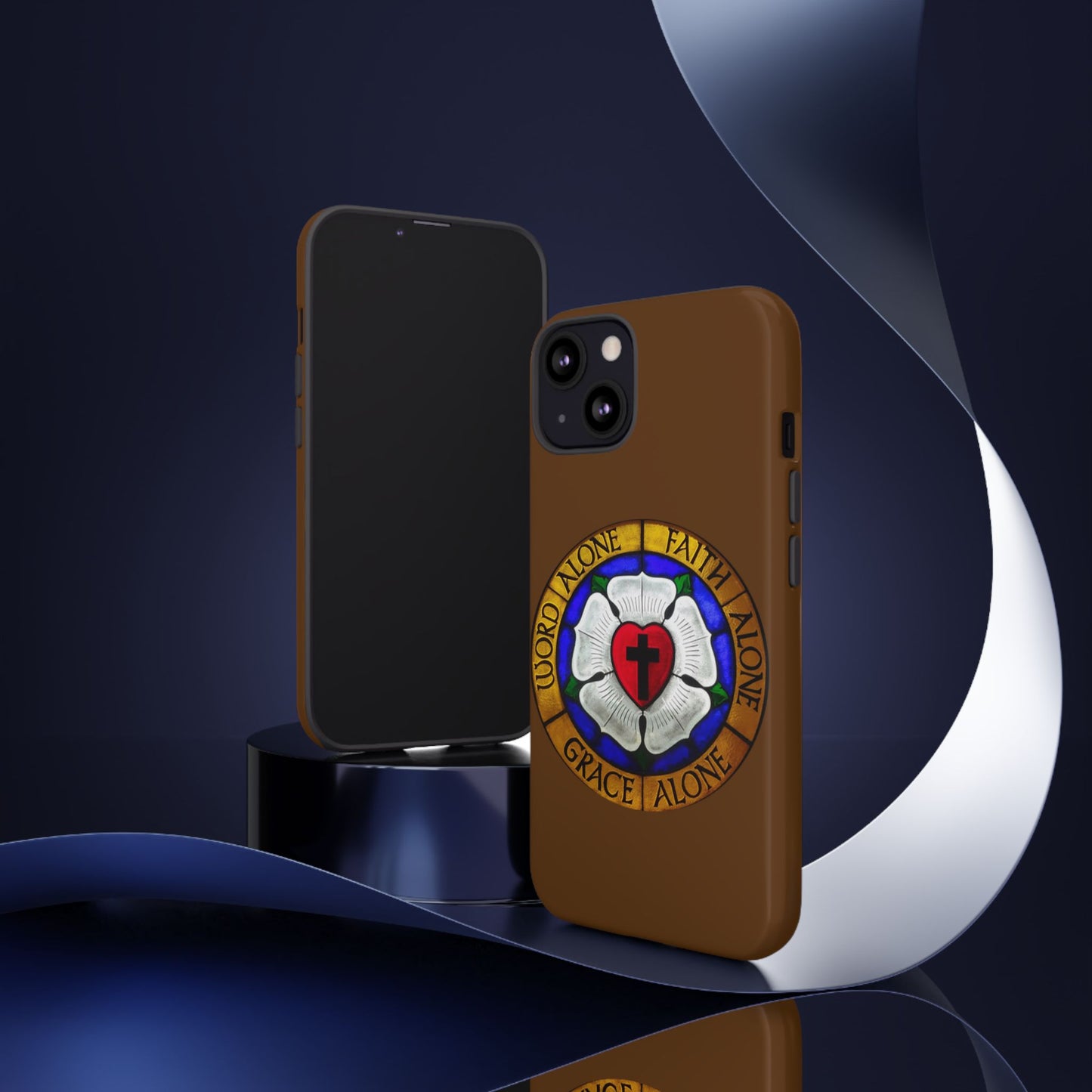 Brown Luther Rose Tough Phone Case