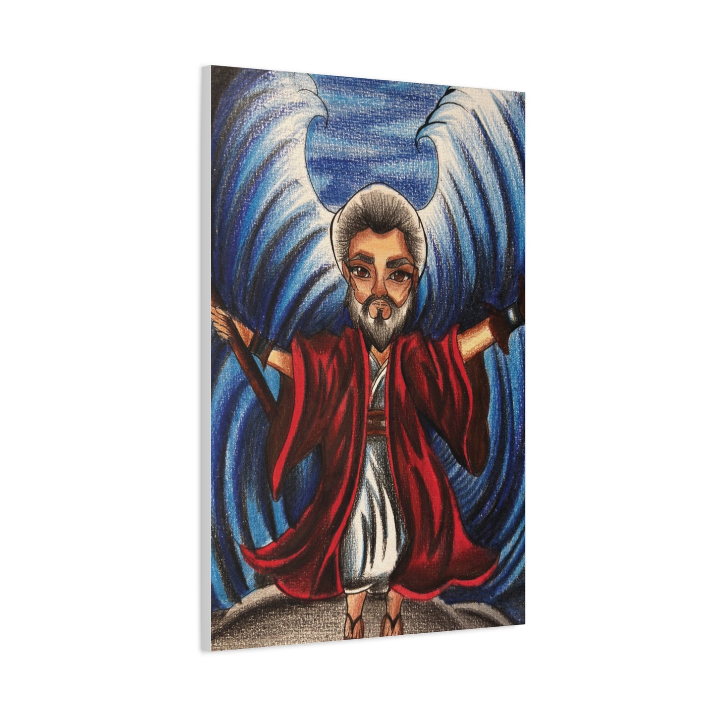 Parting of the Red Sea, Moses, Wall Art Canva by Artist Mara Anna Smite