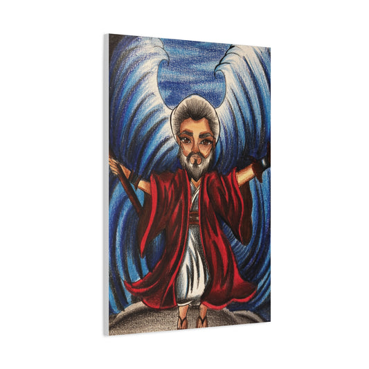 Parting of the Red Sea, Moses, Wall Art Canva by Artist Mara Anna Smite
