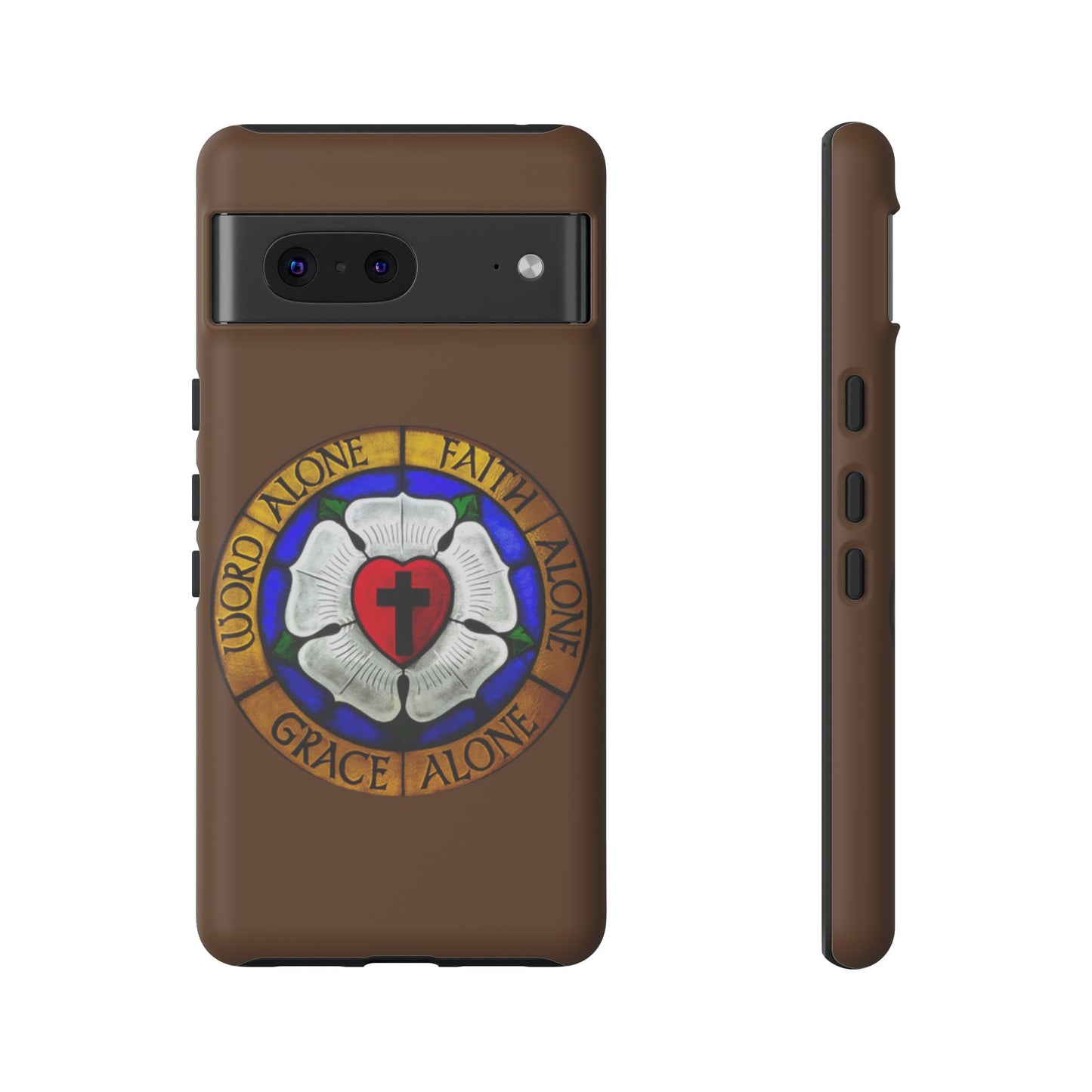 Brown Luther Rose Tough Phone Case