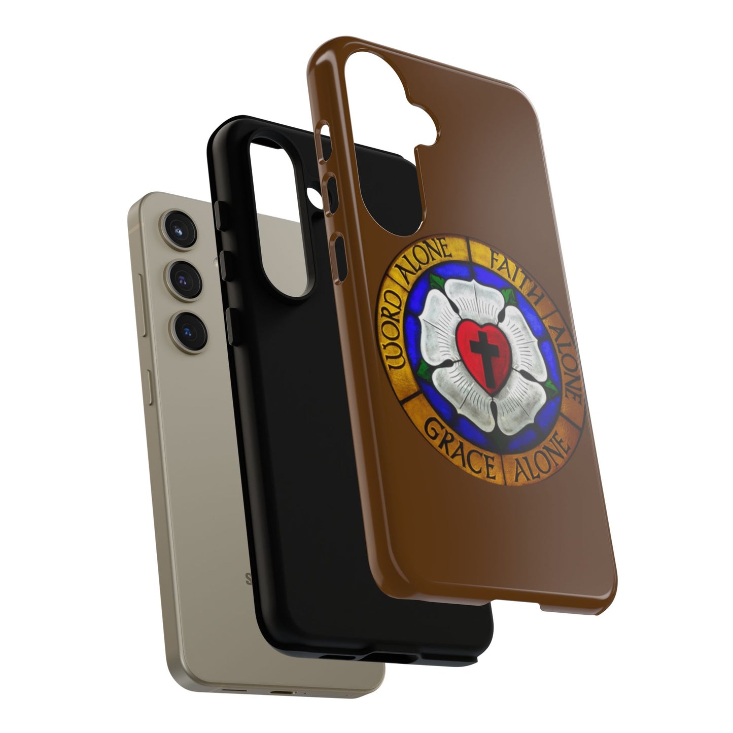 Brown Luther Rose Tough Phone Case