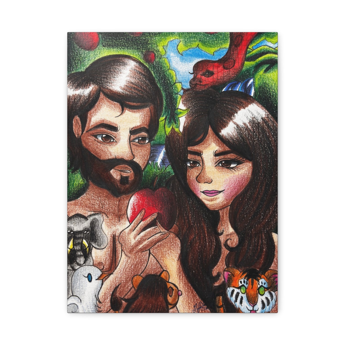 Adam and Eve, Wall Art Canva by Artist Mara Anna Smite