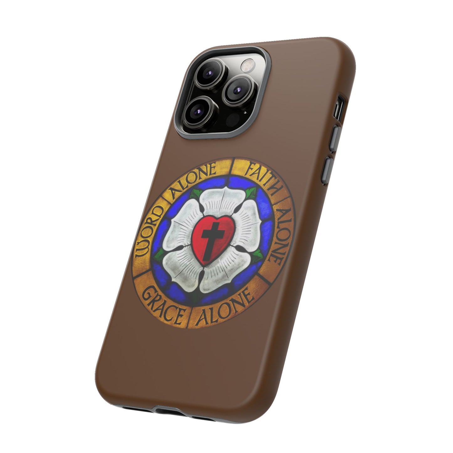 Brown Luther Rose Tough Phone Case