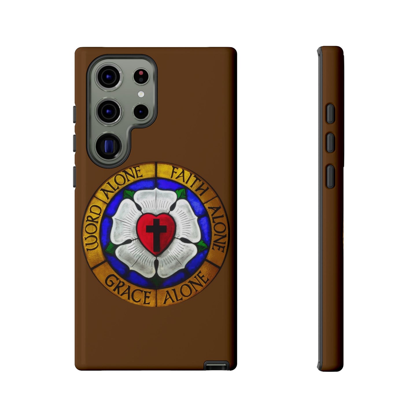 Brown Luther Rose Tough Phone Case