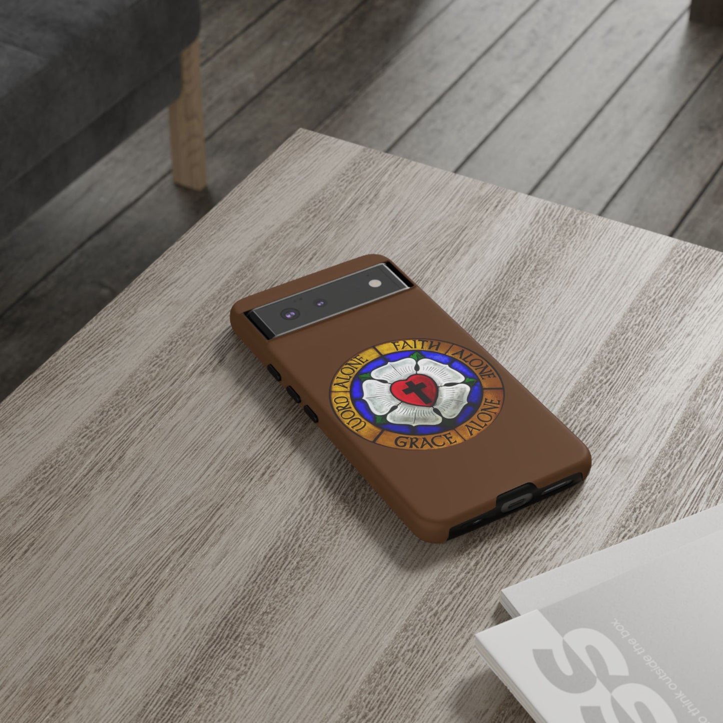 Brown Luther Rose Tough Phone Case