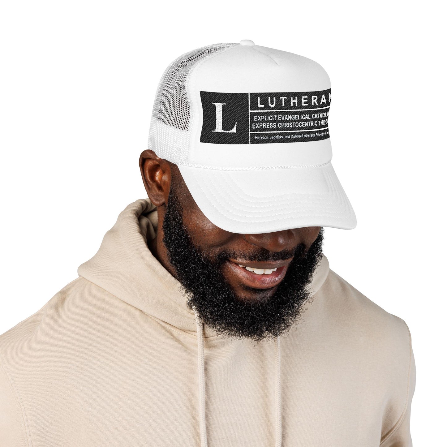 Lutheran description Embroidered Foam Trucker Hat