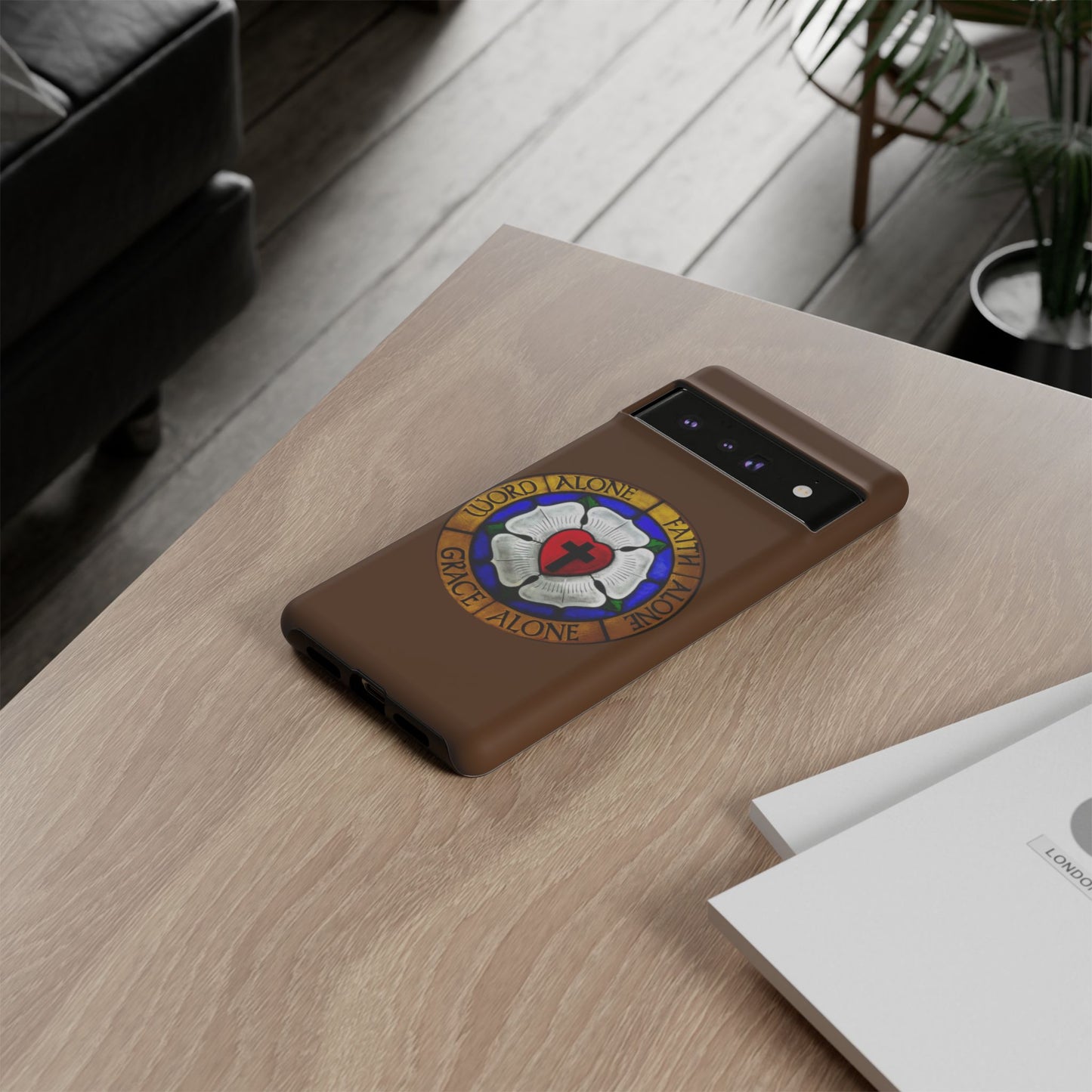 Brown Luther Rose Tough Phone Case