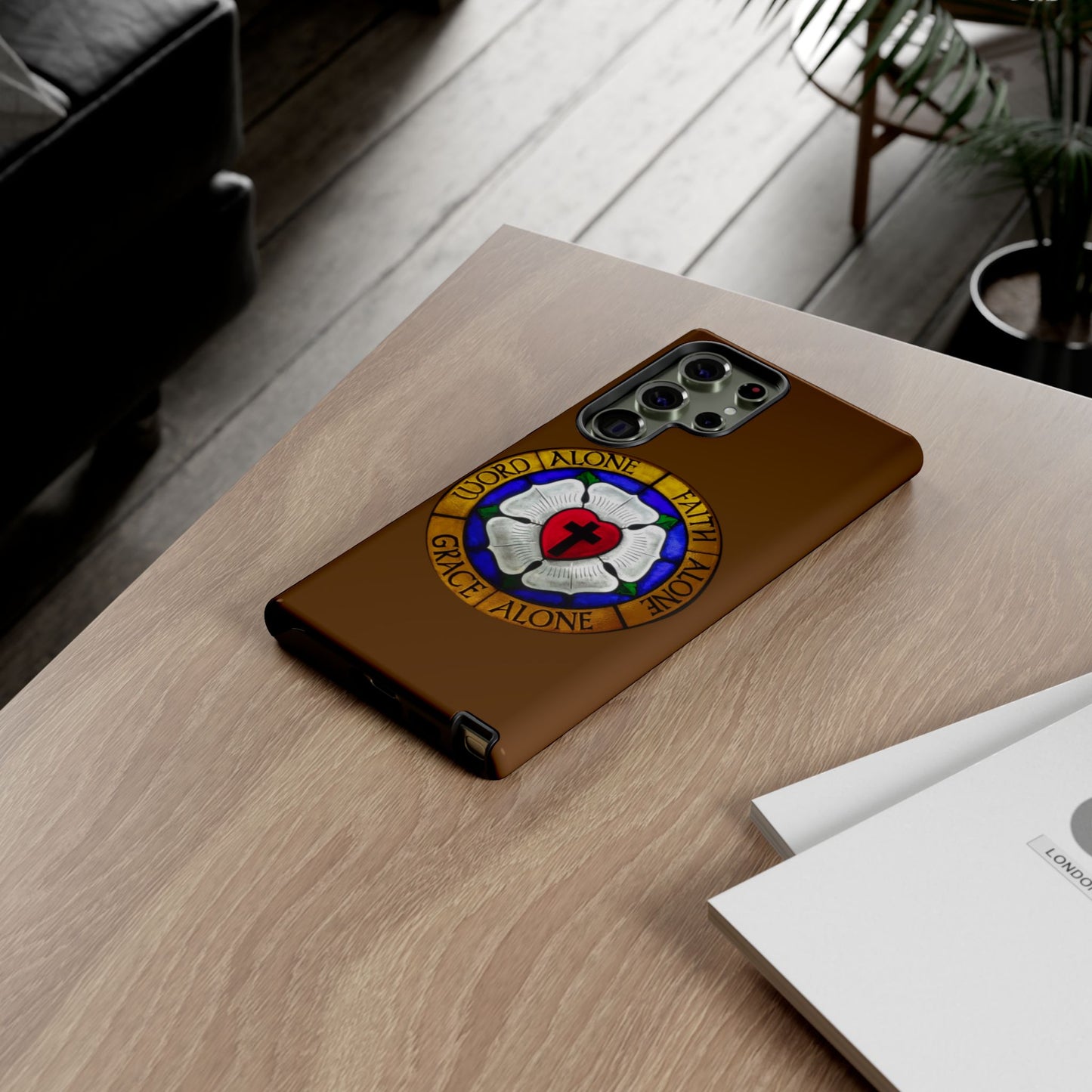 Brown Luther Rose Tough Phone Case