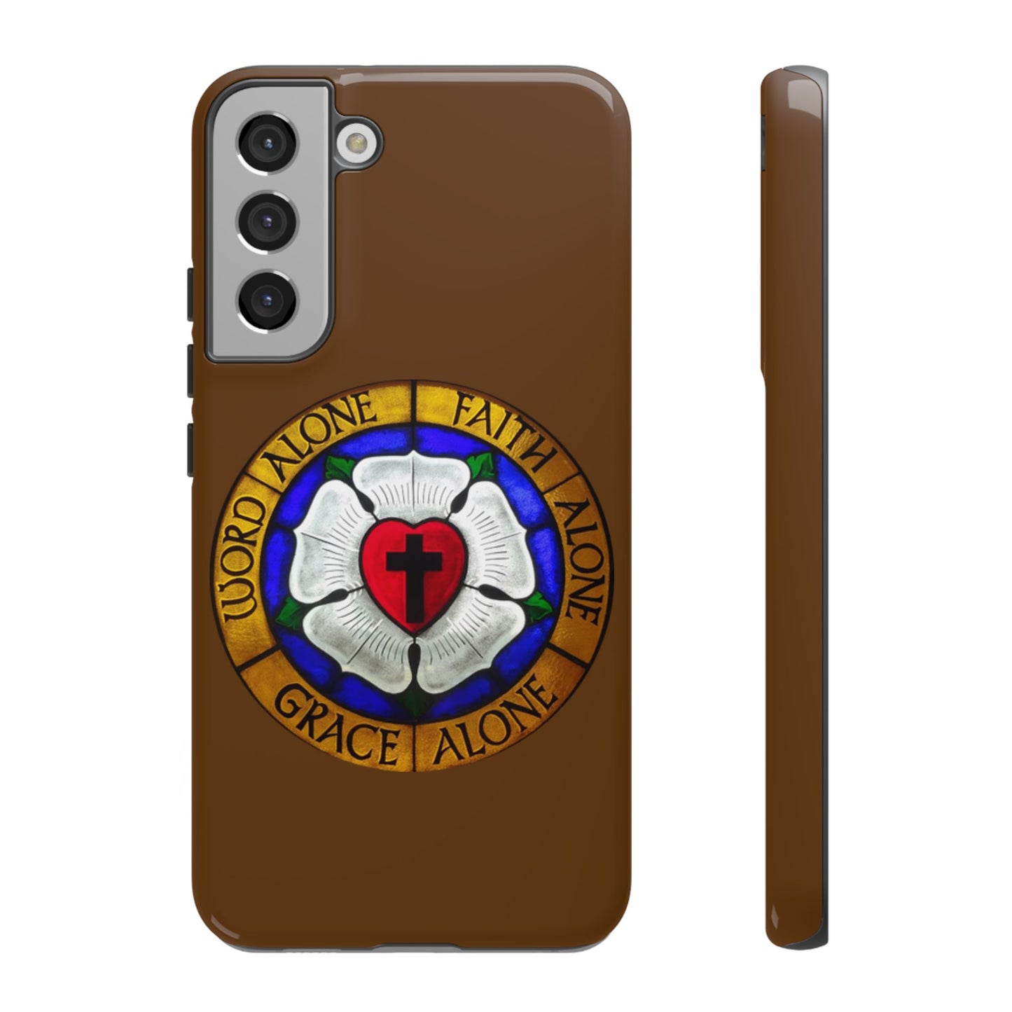 Brown Luther Rose Tough Phone Case