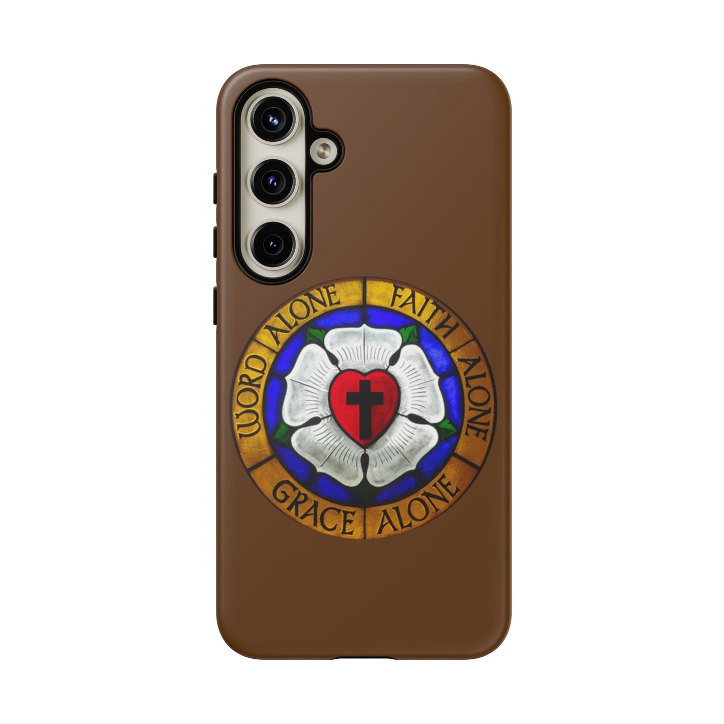 Brown Luther Rose Tough Phone Case