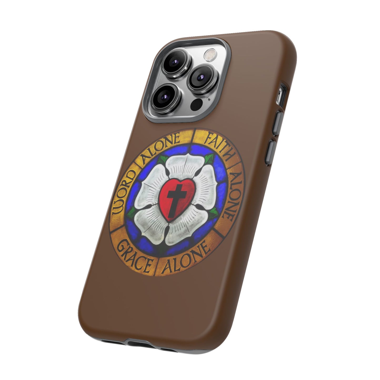 Brown Luther Rose Tough Phone Case