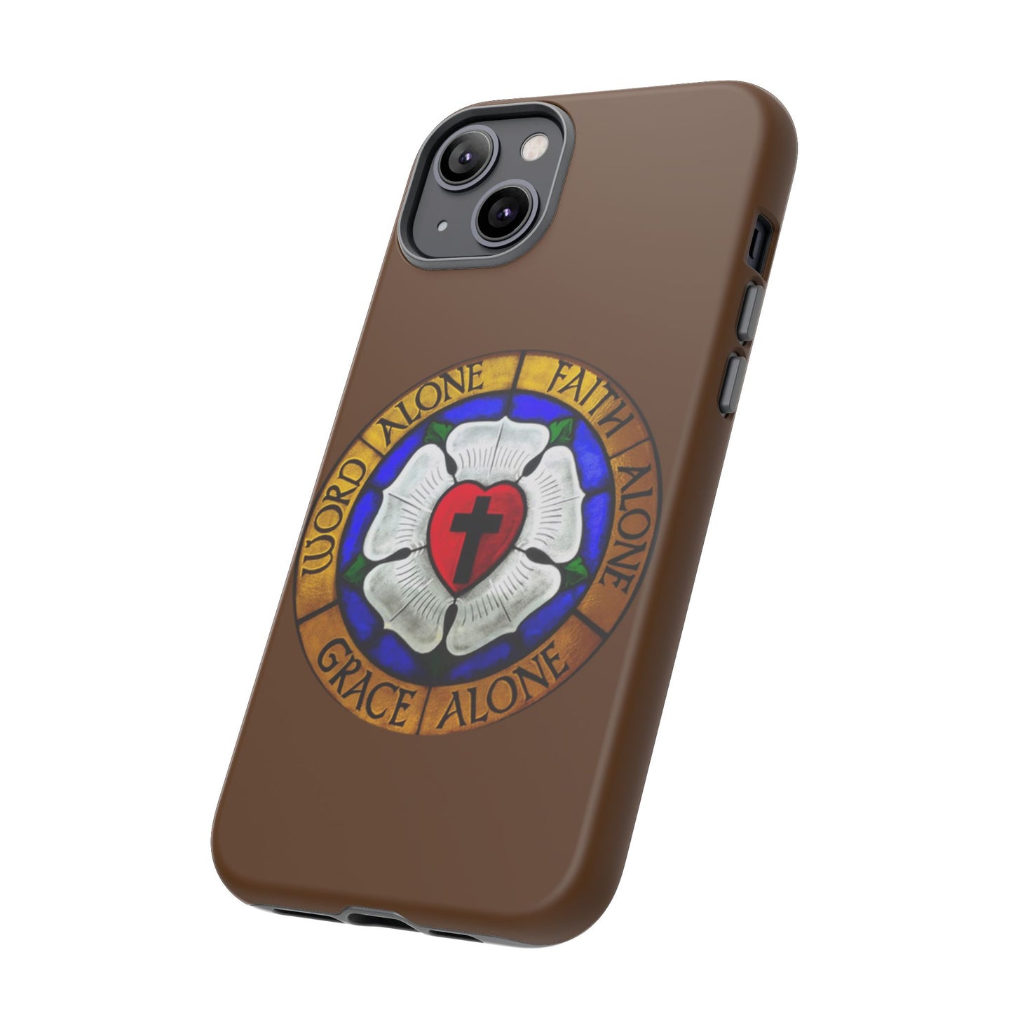 Brown Luther Rose Tough Phone Case