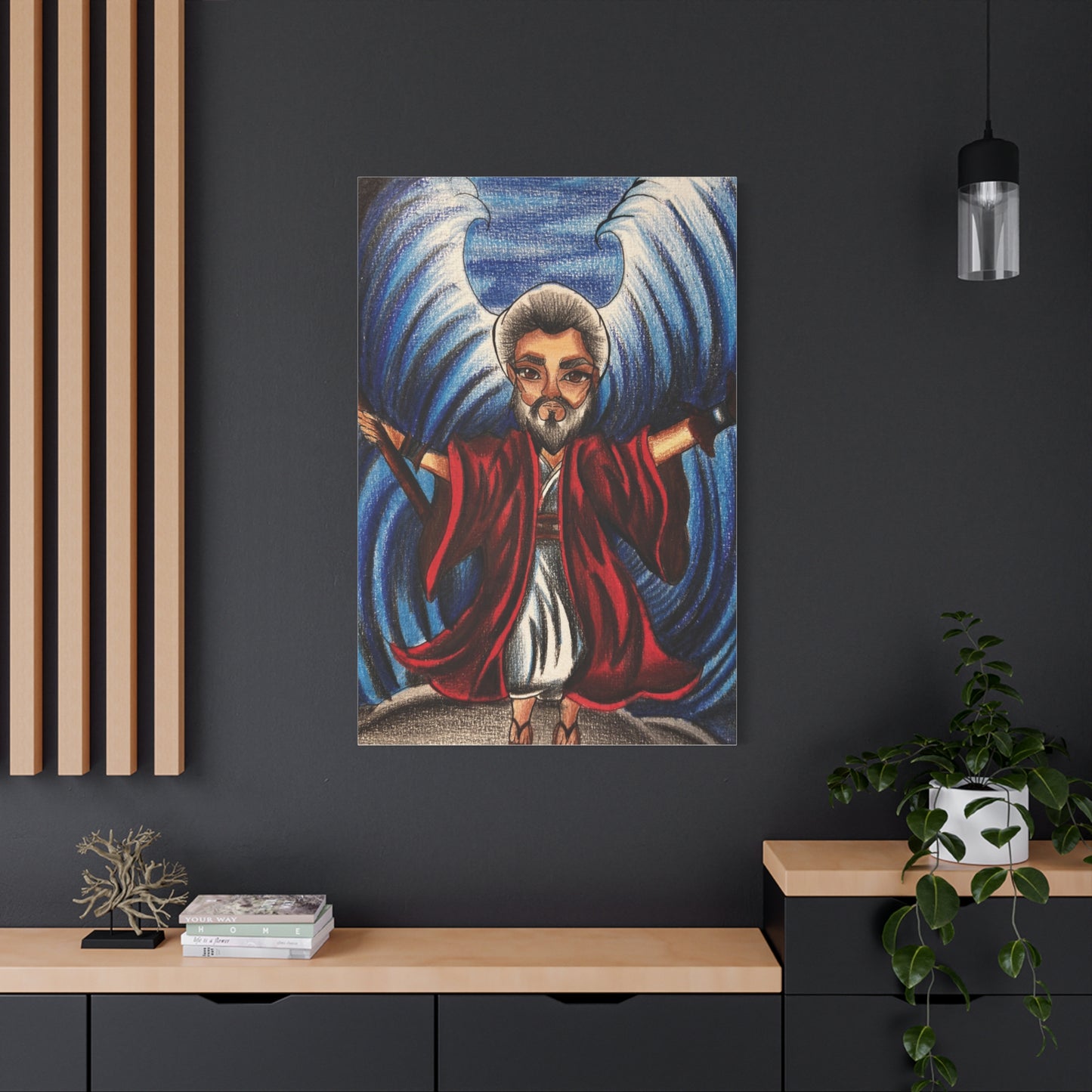 Parting of the Red Sea, Moses, Wall Art Canva by Artist Mara Anna Smite