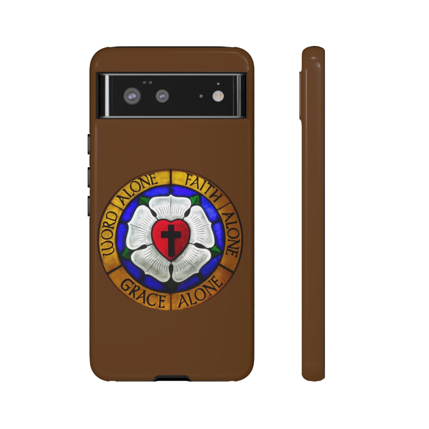 Brown Luther Rose Tough Phone Case