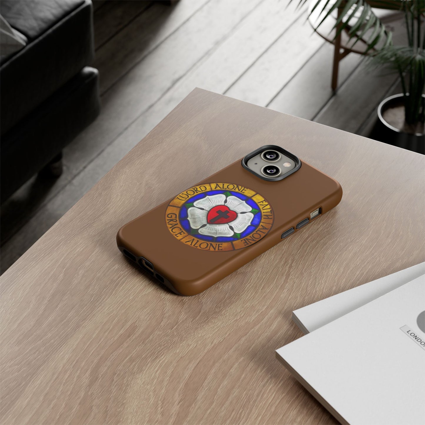 Brown Luther Rose Tough Phone Case