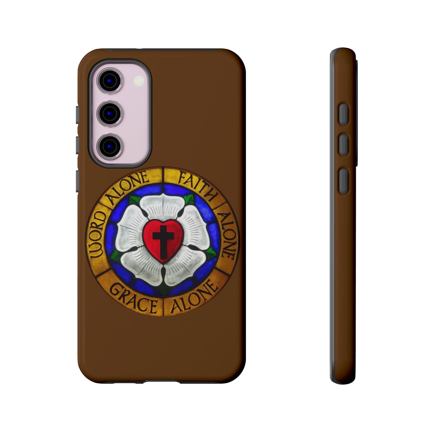 Brown Luther Rose Tough Phone Case