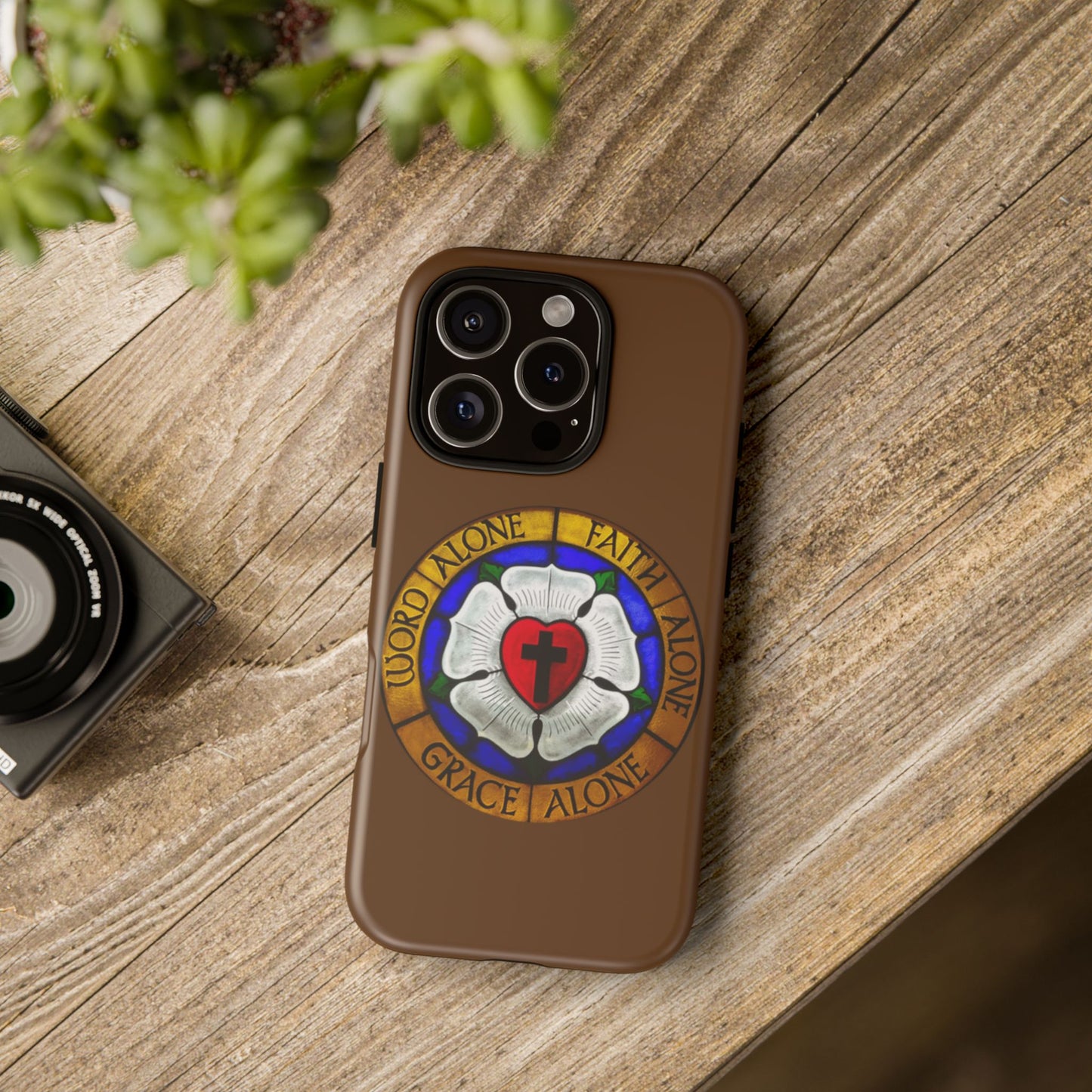 Brown Luther Rose Tough Phone Case